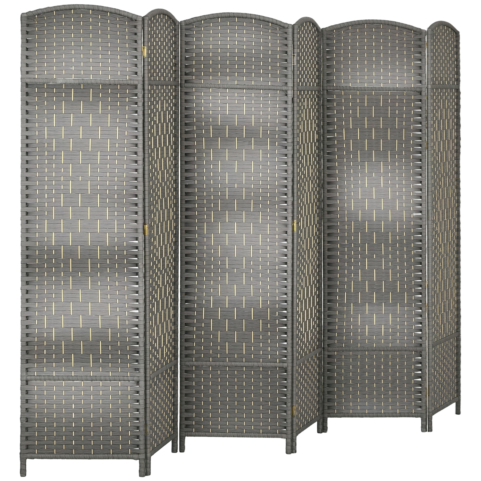 TEMU HOMCOM Paravent intérieur en bois, 6 panneaux, 270 x 180 cm, séparateur de pièce pliable, pour salon, chambre à coucher, maison, mélangé