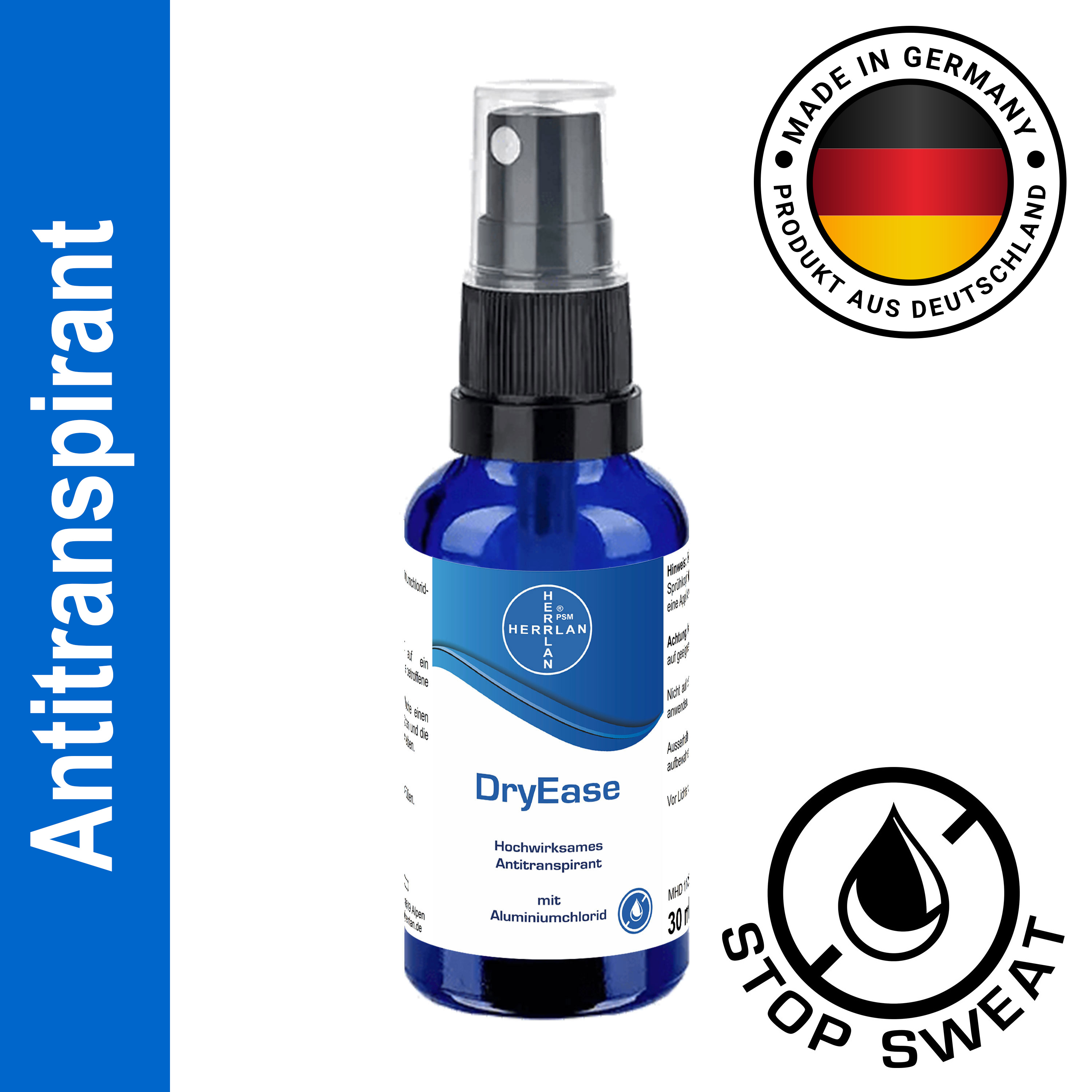 E-shop Antitranspirant 30 ml - Hochwirksamer und effektiver Schutz vor Schweiß und Geruch I HERRLAN-Qualität I Made in Germany