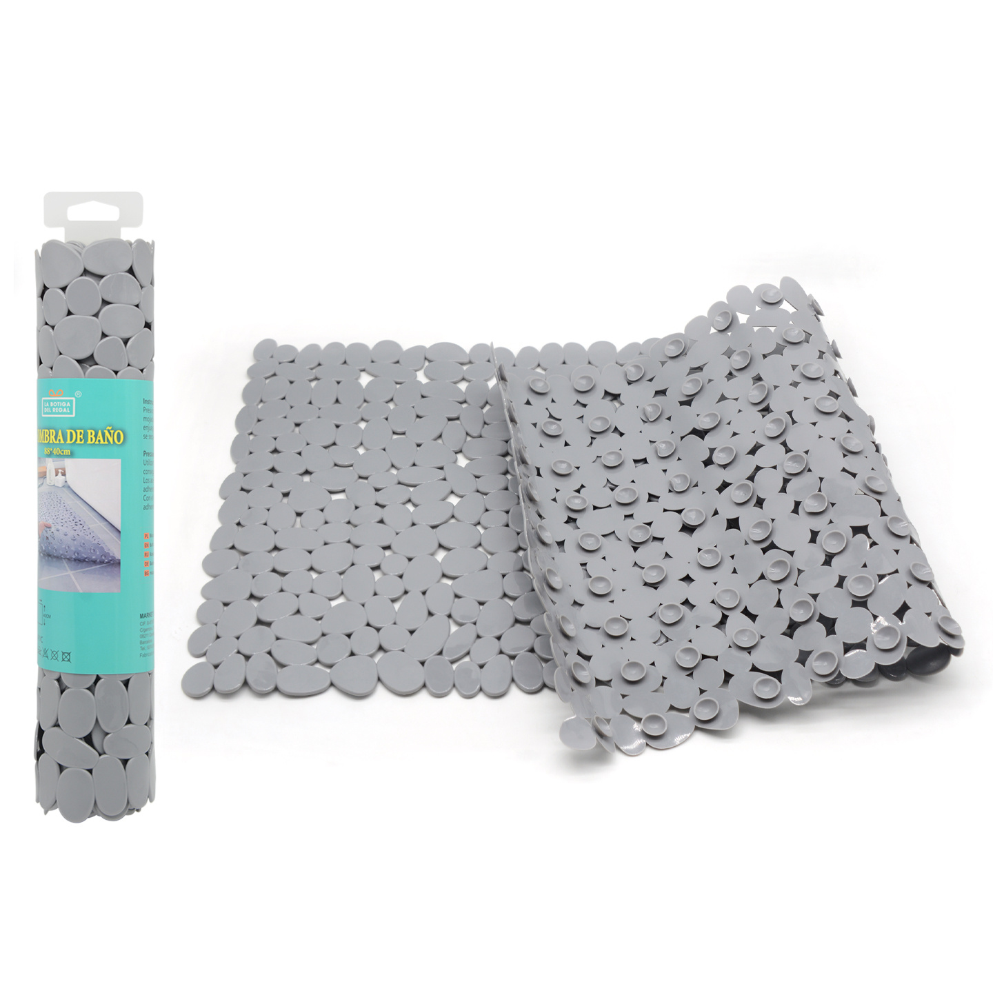 TEMU Alfombra de Baño 40*88cm--Alfombra Antideslizante para Baño 40*88cm con Ventosas. —Tapete Antideslizante para Baño (Diseño de Puntos) — Rápido y