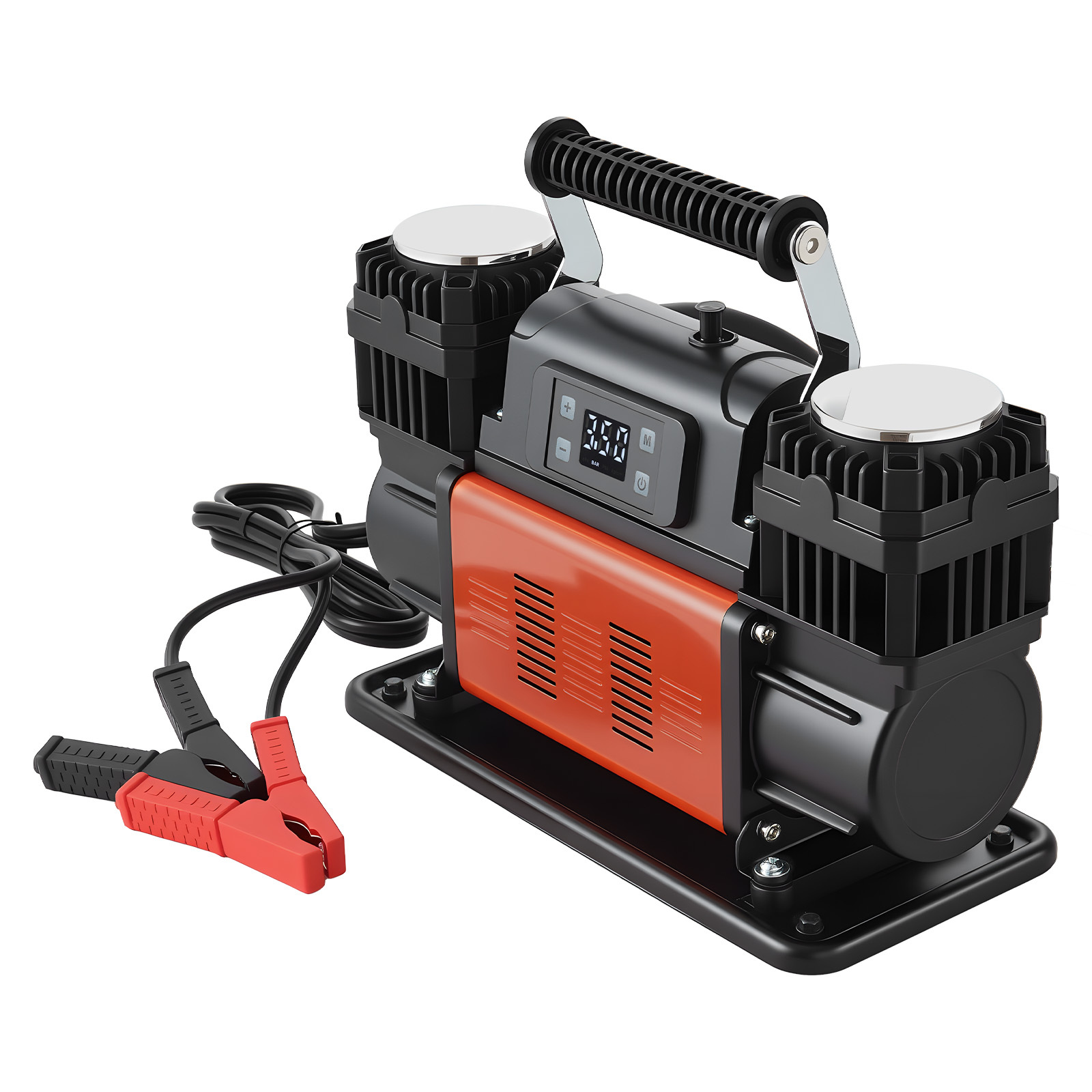 TEMU VEVOR Compresseur d'Air Lourd à Double Cylindre, 300L/min Auto-Arrêt Gonfleur de Pneus Portable, 12V 150PSI Pompe à Air Tout-Terrain avec