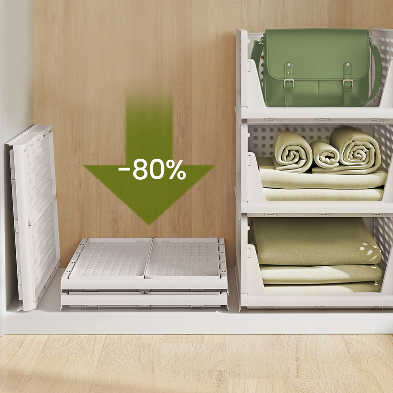 6-Piece Stackable Storage Basket Set for Organising