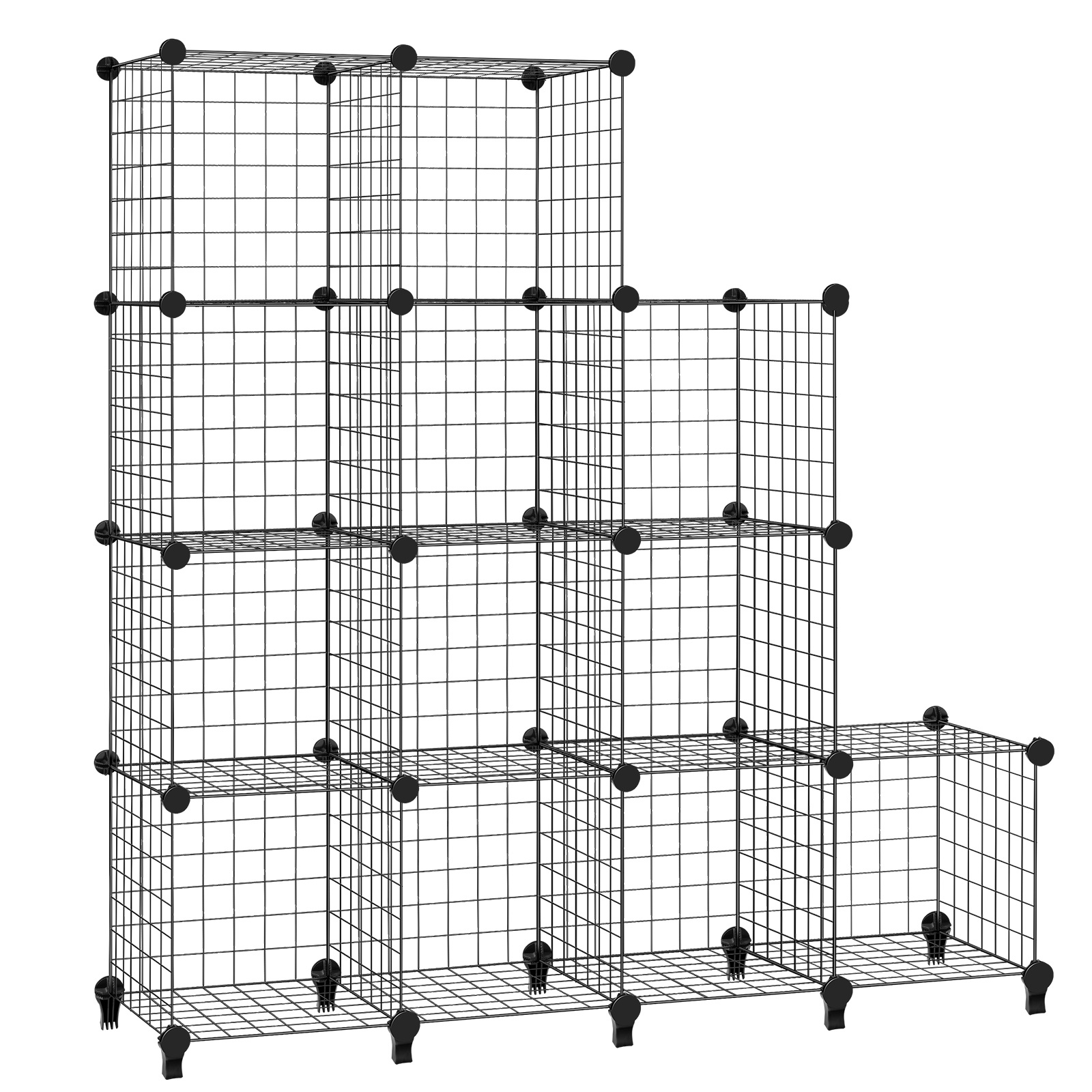 12 cube metal wire rack interlocking storage shelving display diy storage shelves multifunction wire shelving unit commercial metal shelf metal wire shelving unit kitchen storage unit shelving units for storage black