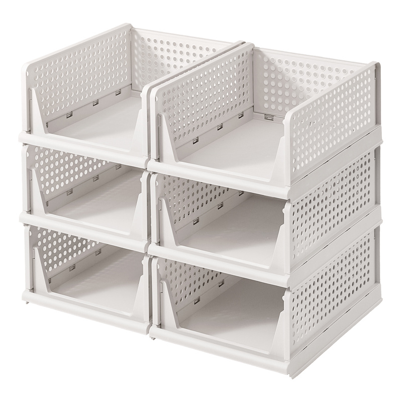 6-Piece Stackable Storage Basket Set for Organising