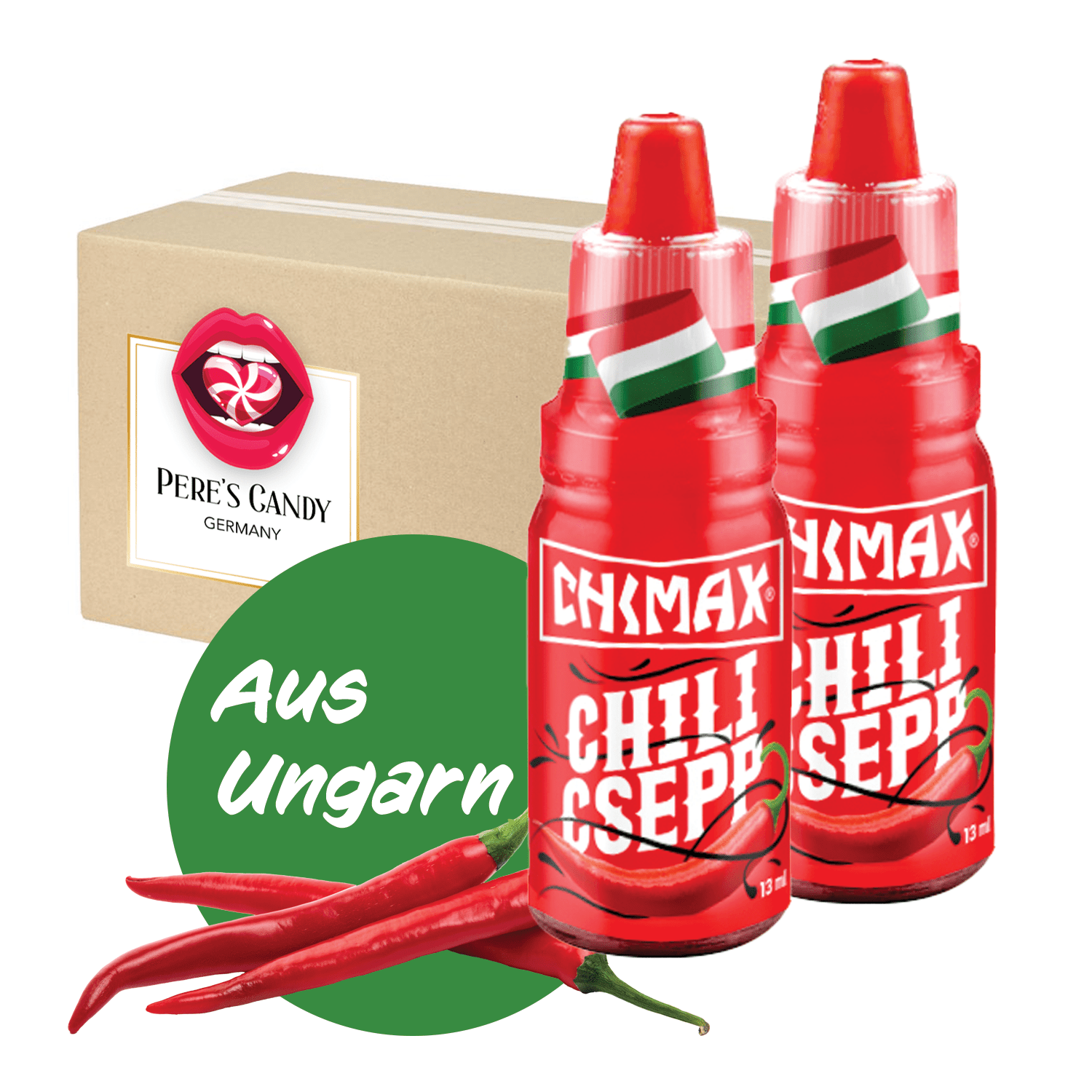 E-shop 2er-Pack Chimax Chili Drops Chili-Extrakt mit scharfem Chili-Öl, 13 ml, 2 x 13 ml Chili Drops