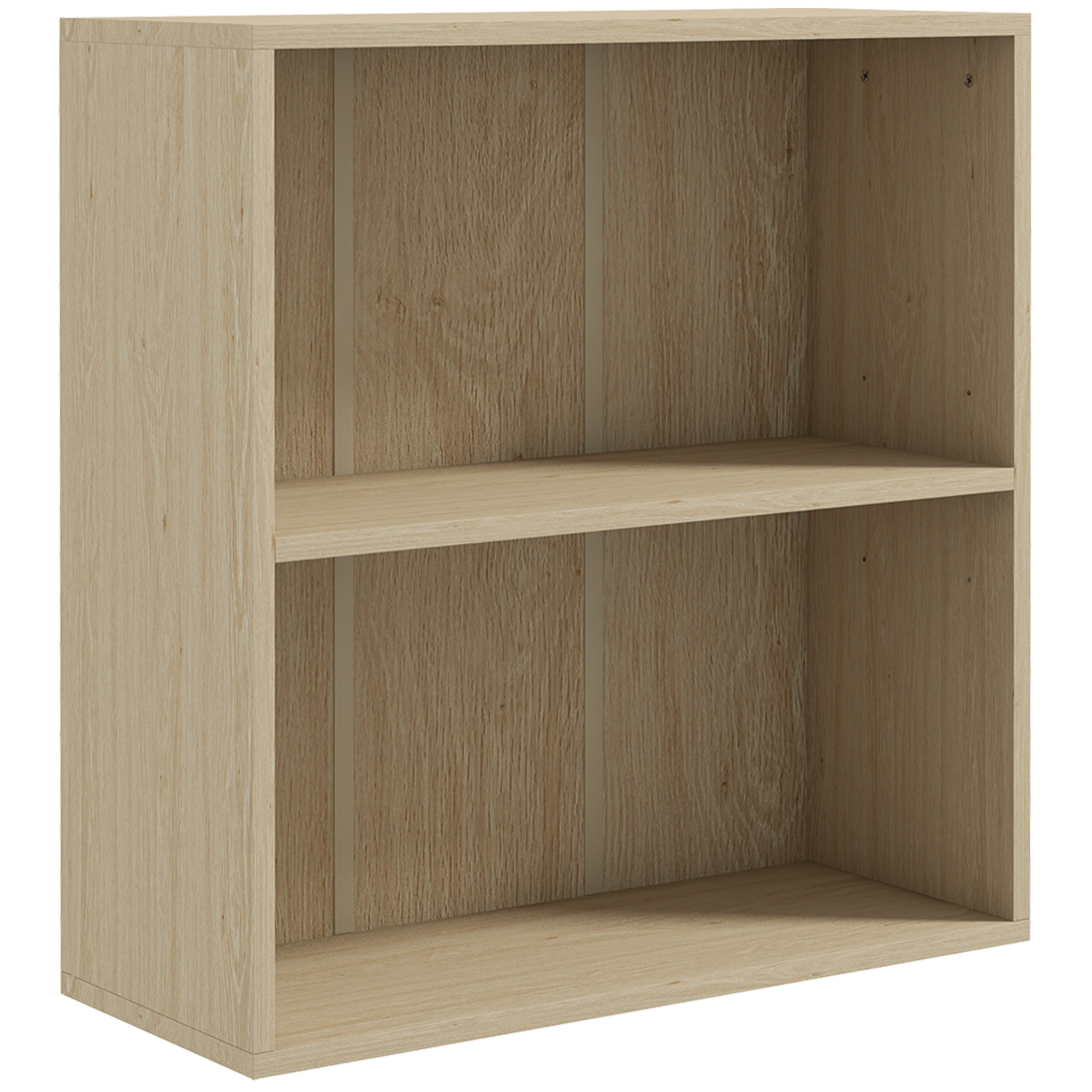TEMU HOMCOM étagère de rangement avec 2 compartiments et étagère réglable, meuble de rangement pour bureau, salon, chambre, 60 x 24 cm, naturel