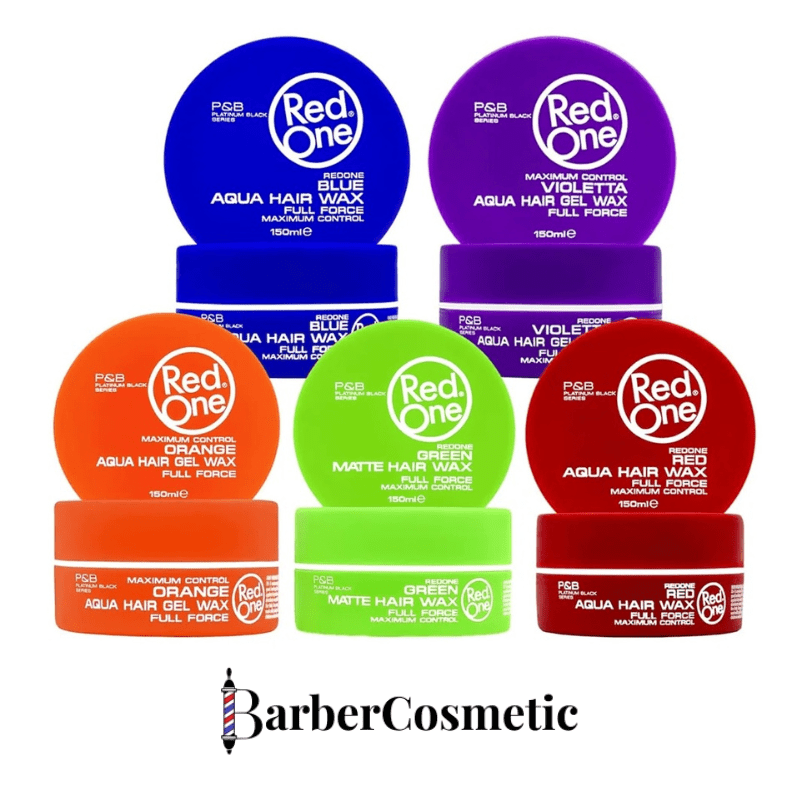 TEMU RedOne Aqua & – Lot de 5 Coiffantes Professionnelles 150 ml : Bleu, Violet, Orange, Vert Mat et Rouge | Parfum Bubblegum, , , Melon, | Fixation