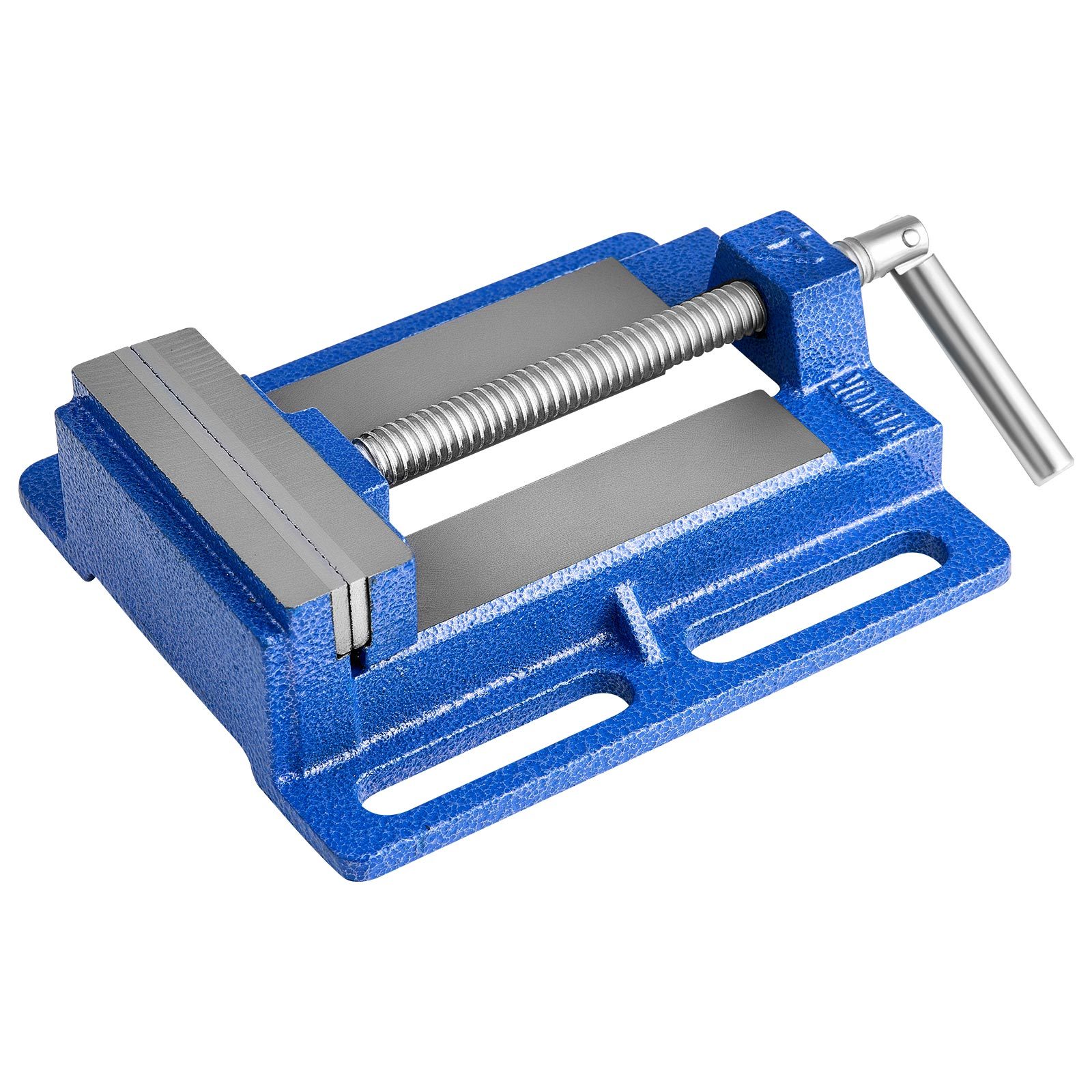 Image of Vevor Drill Press Vise, 6 Inch Jaw Width, Portable Bench Vise, Slotted Base For , Durable Cast Iron Construction, Workbench Vice, For Woodworking, Metalworking, Drilling, And Cutting