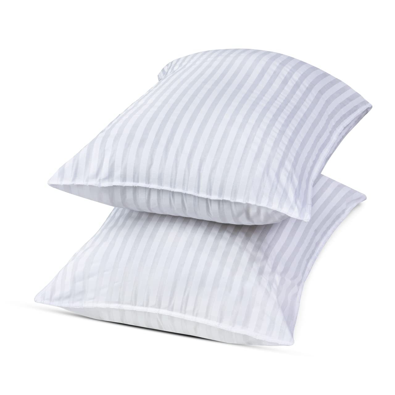 Xania Stripe Pillows 2 Pack, Bounce to Back Soft Pillow for Side, Stomach And Back Sleepers. Hotel Quality, Anti Allergy Pillow with Extra Soft Hollow Fiber Filling.