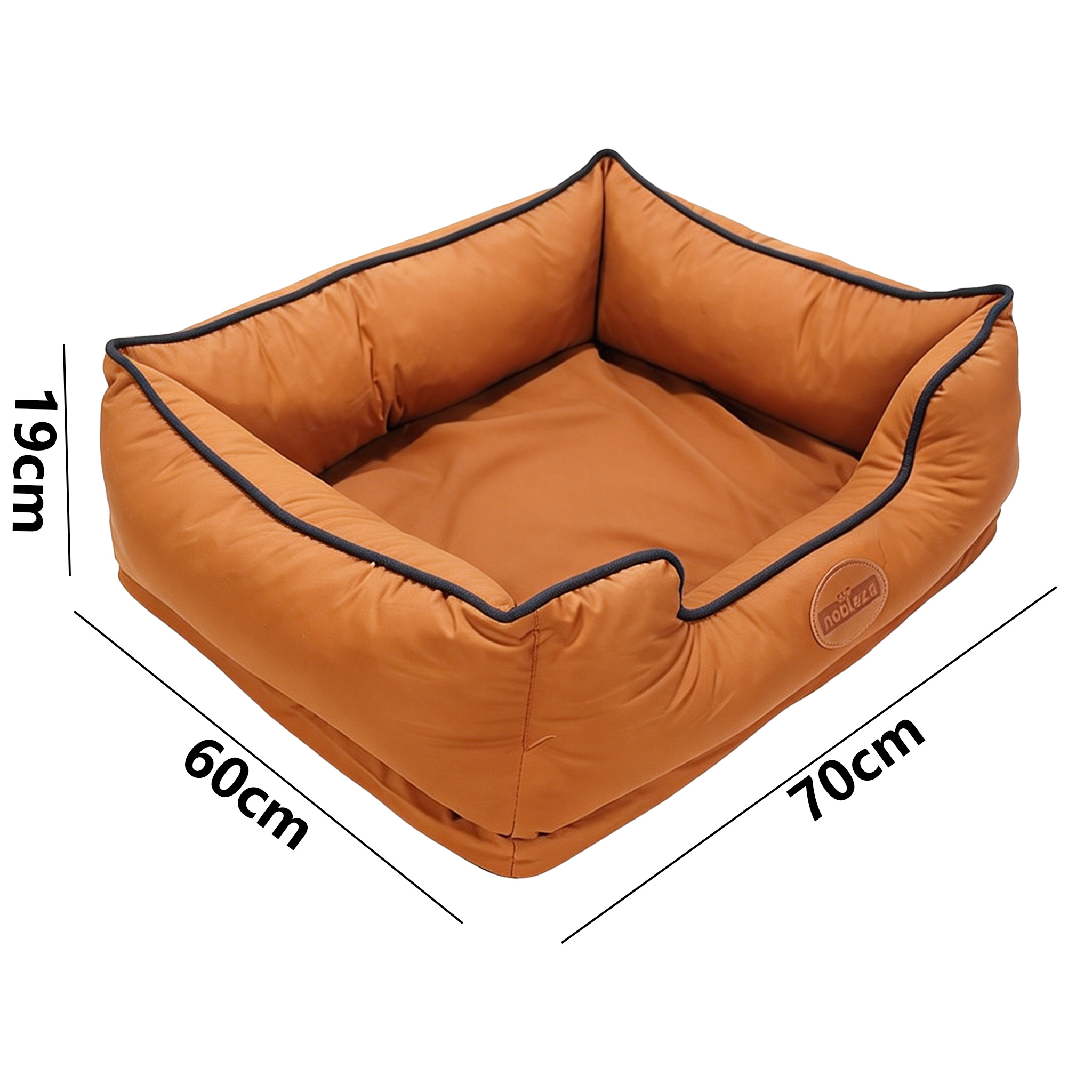 TEMU Cama cuadrada para perros; lavable a máquina; base antideslizante; aislada para mayor ; para mascotas grandes, medianas y pequeñas; : 85/70/55