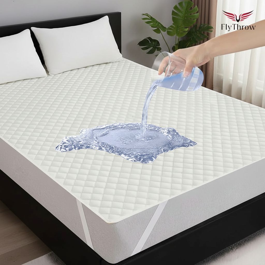 Image of Waterproof Mattress Protector With 4 Elastic Corners – Breathable Mattress Topper, Moisture Protection & Incontinence Pad, Washable Mattress Cover For Bed
