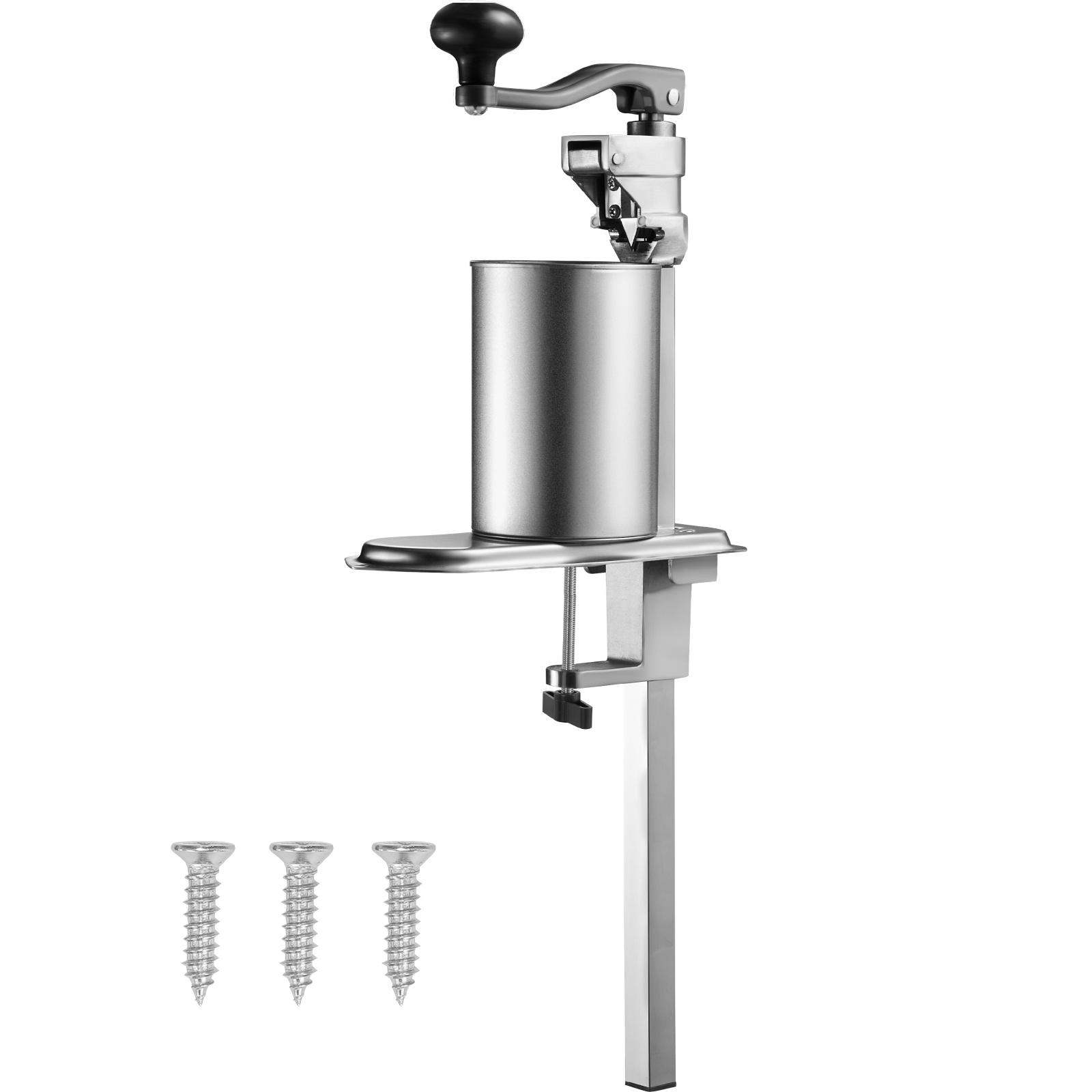 Image of Vevor Commercial Can Opener, Heavy-duty Manual Tabletop Cans Opener For Cans Up To 300 Mm Height, Height-adjustable Can Openers Fixed With Screws & Table Clamp, For Restaurant, Hotel, And Food Store