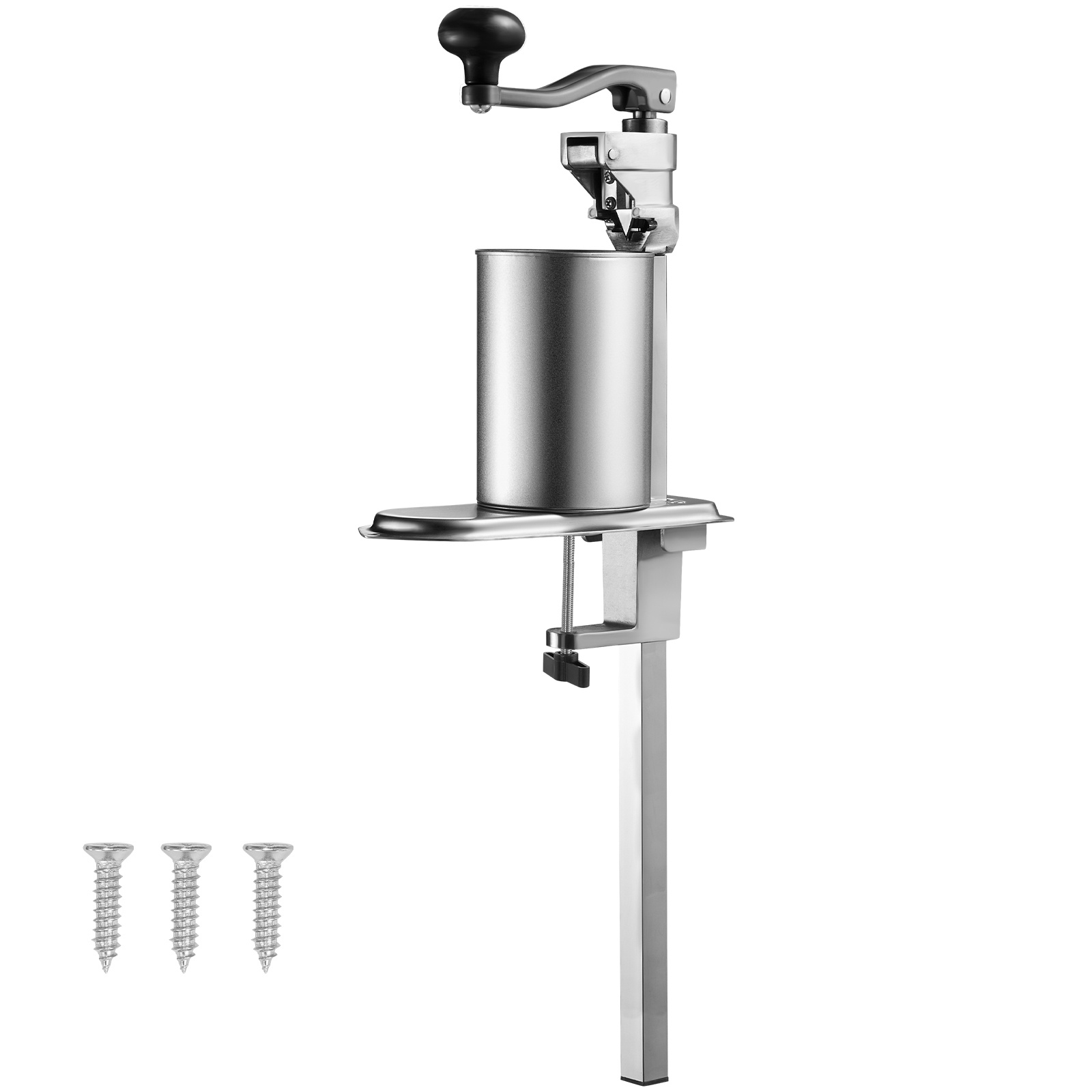 Image of Vevor Commercial Can Opener, Heavy-duty Manual Tabletop Cans Opener For Cans Up To 400 Mm Height, Height-adjustable Can Openers Fixed With Screws & Table Clamp, For Restaurant, Hotel, And Food Store