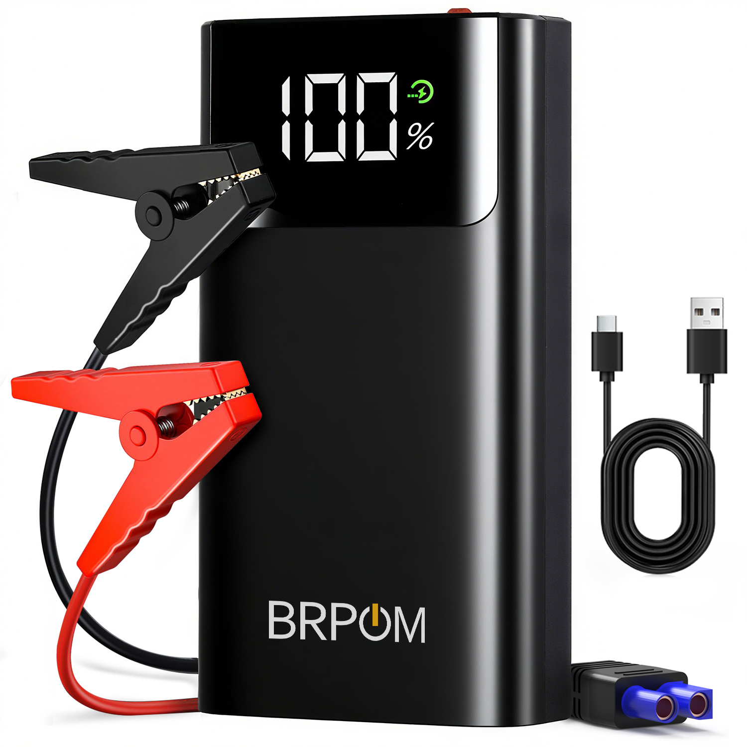 E-shop BRPOM 6000A Tragbarer Autostarthilfe - Schnellladung, LED-Licht, USB QC3.0, für bis zu 8L Benzin- & 5.5L Dieselmotoren, Lithium-Polymer-Batterie
