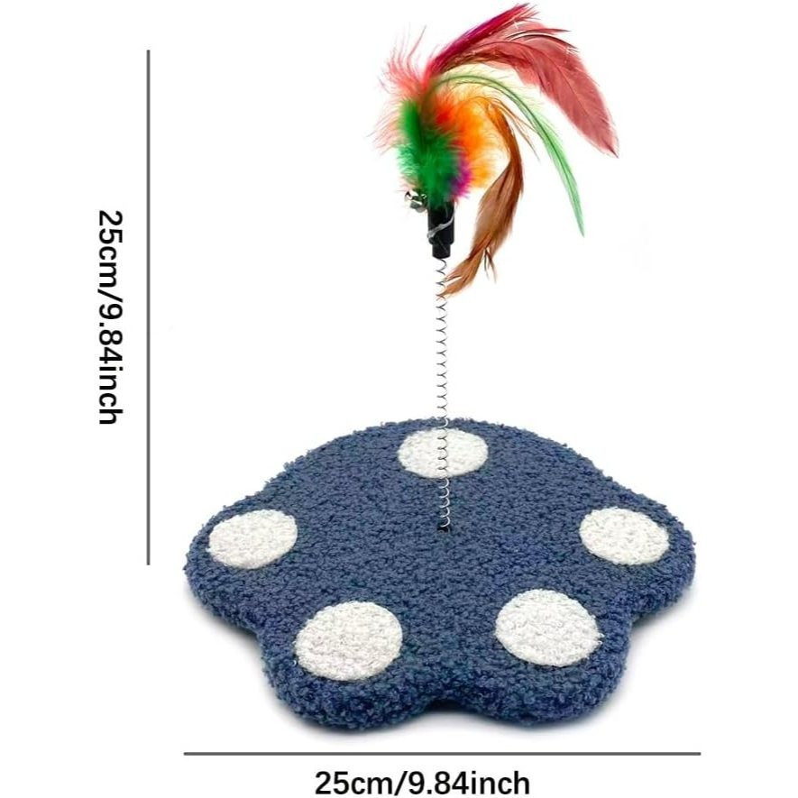 Cat Feather Wand Toy with Weighted Base