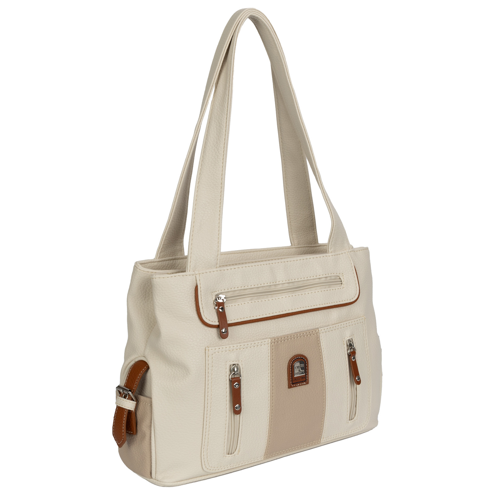 Image of Women's Handbag Shoulder Bag Crossbody Bag Shopper Tote Bag Crossover Bag Leather Look Beige-tan
