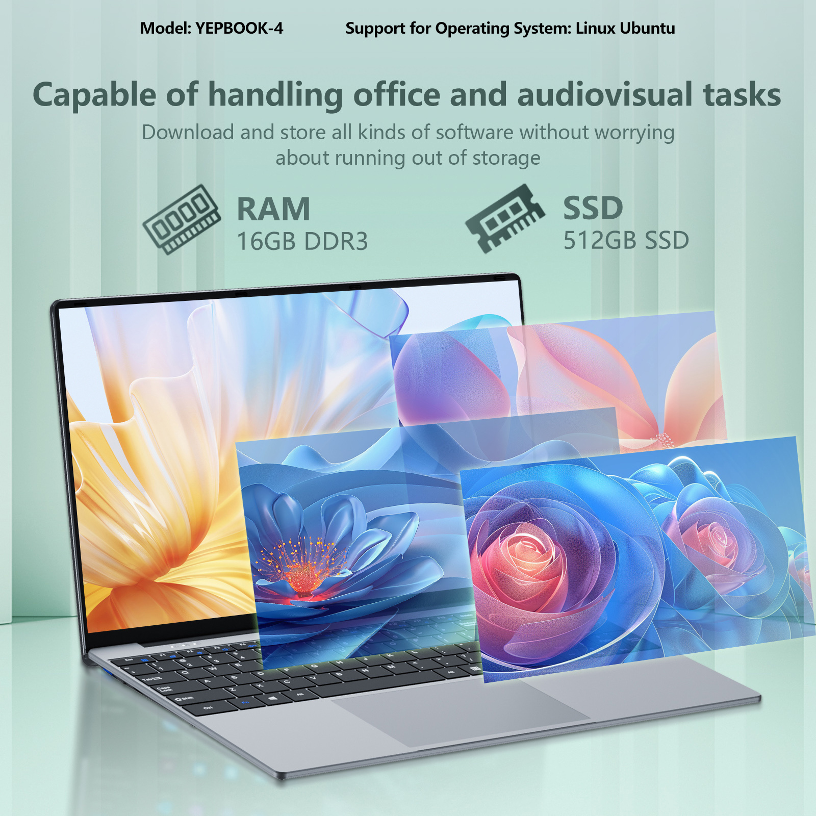 15.6 Inch Laptop Computer FHD Scherm, Intel Core I5 Laptop, 16Gb RAM, 512GB SSD, QWERTY Toetsenbord, Zakelijke Laptop