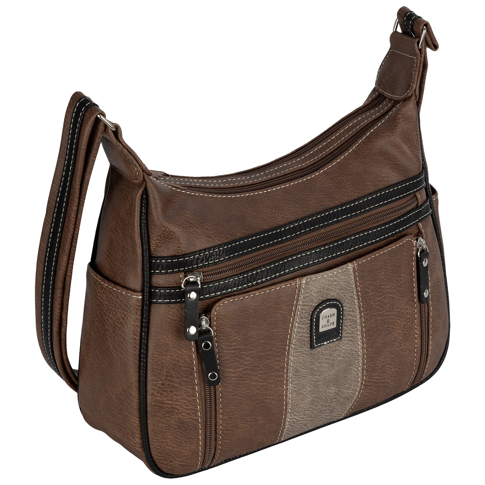 Image of Women' Handbag Shoulder Bag Crossbody Bag Top Handle Bag Crossover Bag Leather -tan