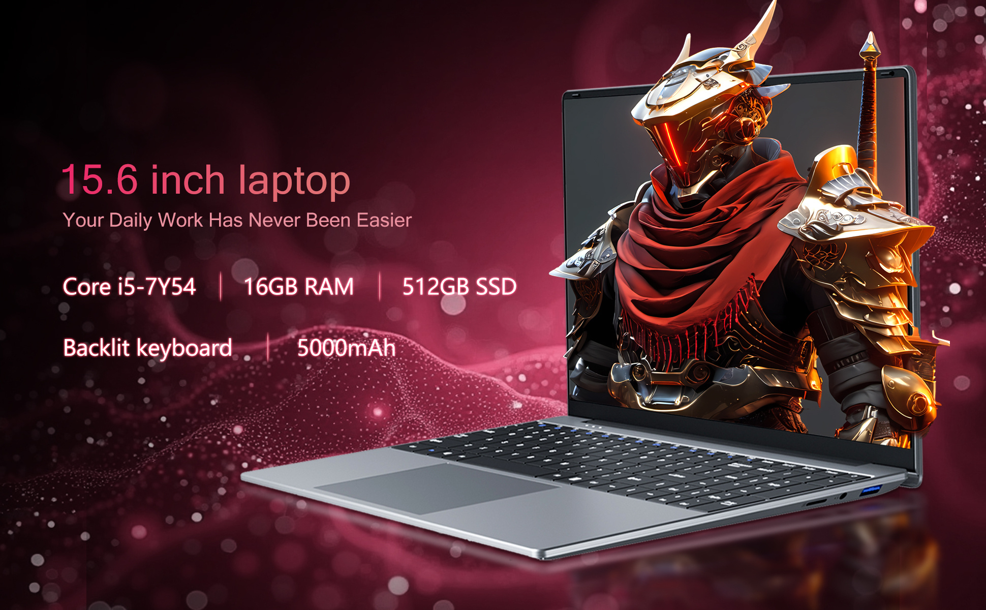 15.6 Inch Laptop Computer FHD Scherm, Intel Core I5 Laptop, 16Gb RAM, 512GB SSD, QWERTY Toetsenbord, Zakelijke Laptop