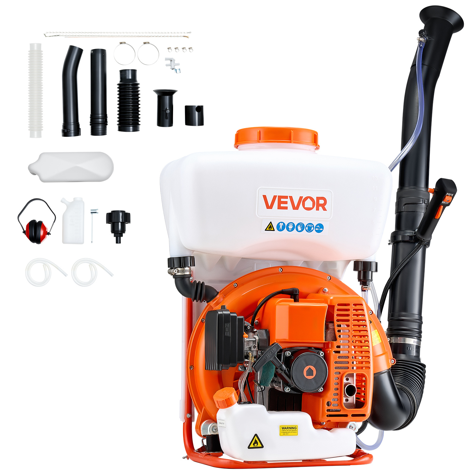 TEMU Vevor Backpack Fogger Sprayer, 63cc 3hp Engine, Gas Powered Fogger Sprayer With 4 Gallon Tank, Powder And Liquid Mister For Effective Fleas