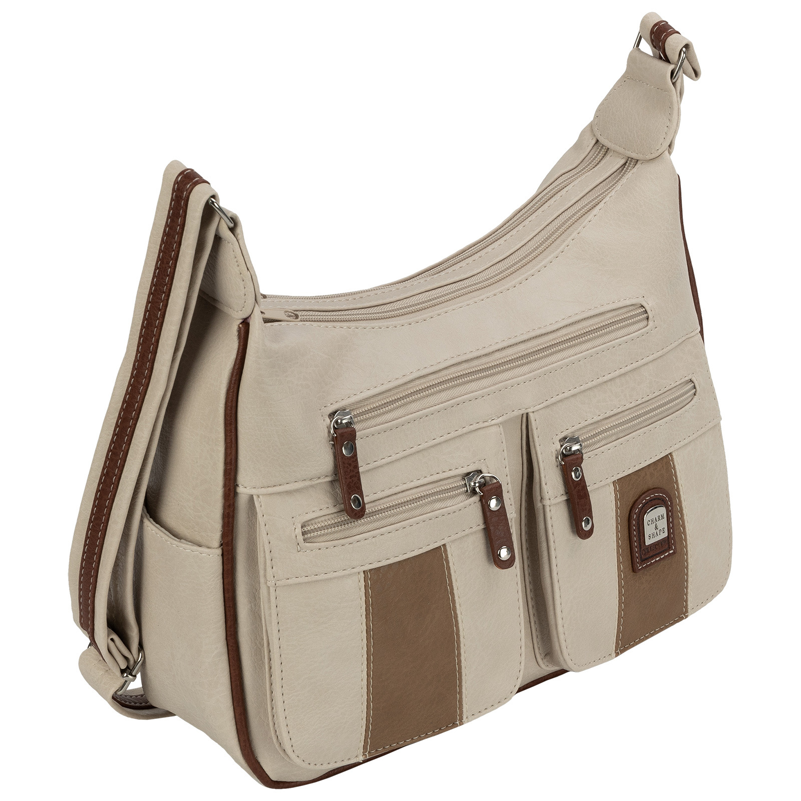 Women's Handbag Shoulder Bag Crossbody Bag Faux Leather Cream-brown