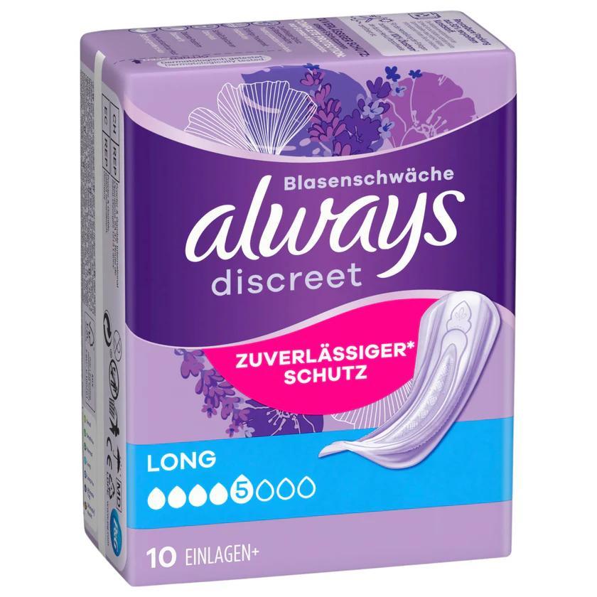 Image of Always Discreet Incontinence Pads Long 10pcs Bladder