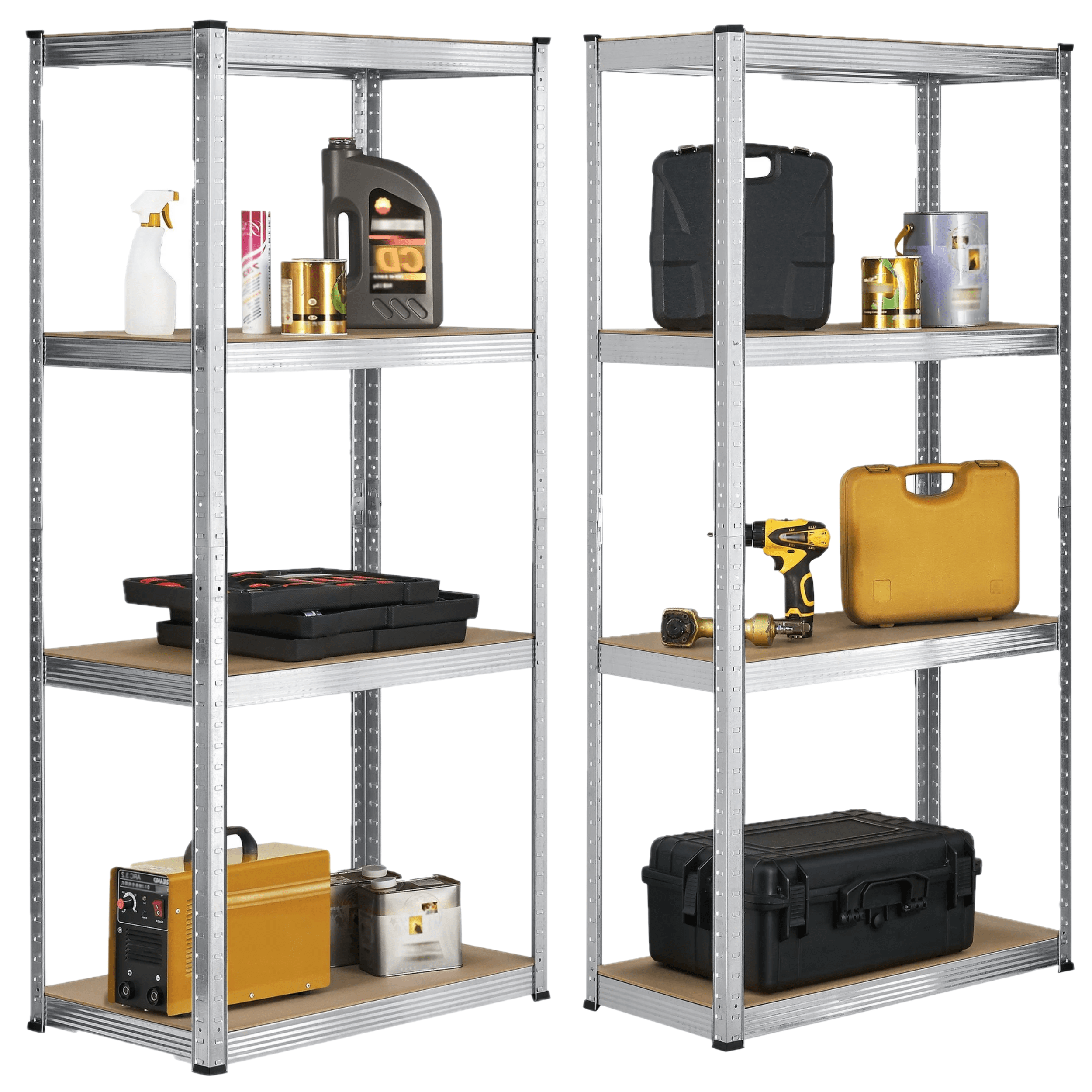 TEMU SET 2 X DA 150X75X30 Cm GRIGIO ARGENTATO, ASSEMBLAGGIO SENZA VITI. PER SEMINTERRATO, OFFICE, , DISPENSERO O . REALizzato in ACCIAIO RESISTENTE e