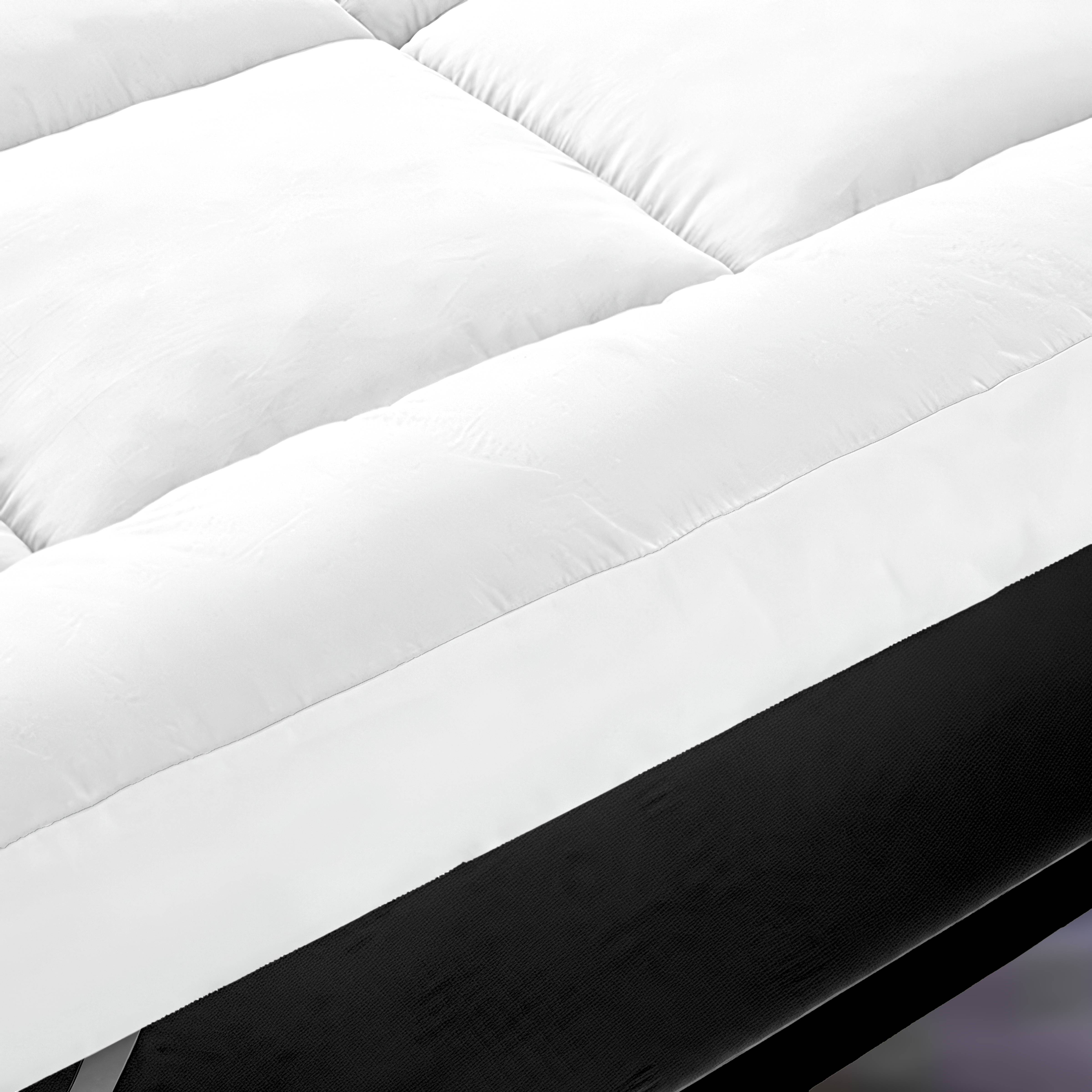 Hotel Quality 10cm Extra Thick Mattress Topper and Deep Fitted Elastic Corners – Luxury Mattress Topper for All Season and all size available Single, Double, Small Double, King and Super King. 4 Pack Pillow Protector Available for Matching Set