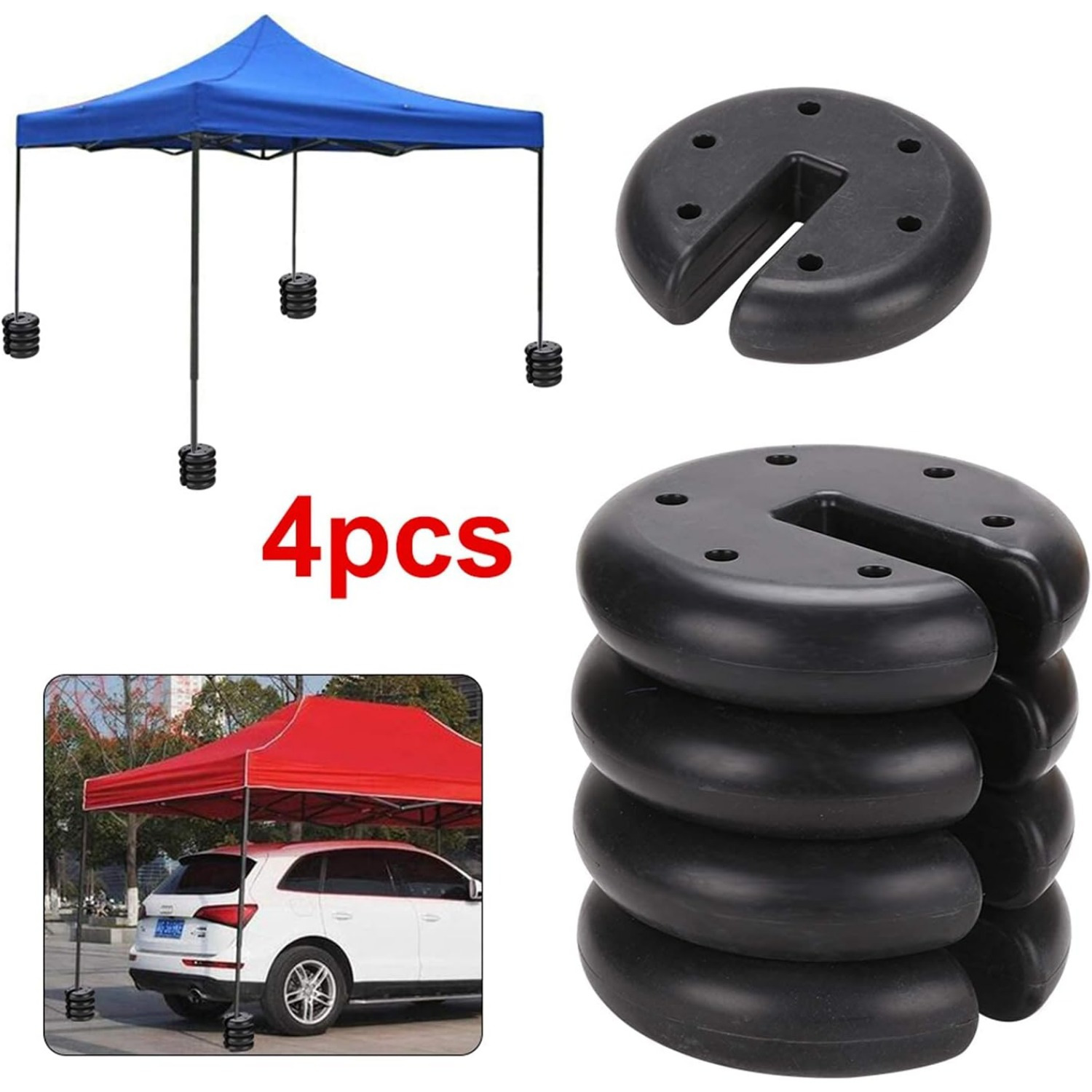 E-shop Pavillon-Beschwerungsset mit 4 robusten Sonnenschirmständern für den Garten, geeignet für Pavillons, Zelte, Pavillons und Pagoden
