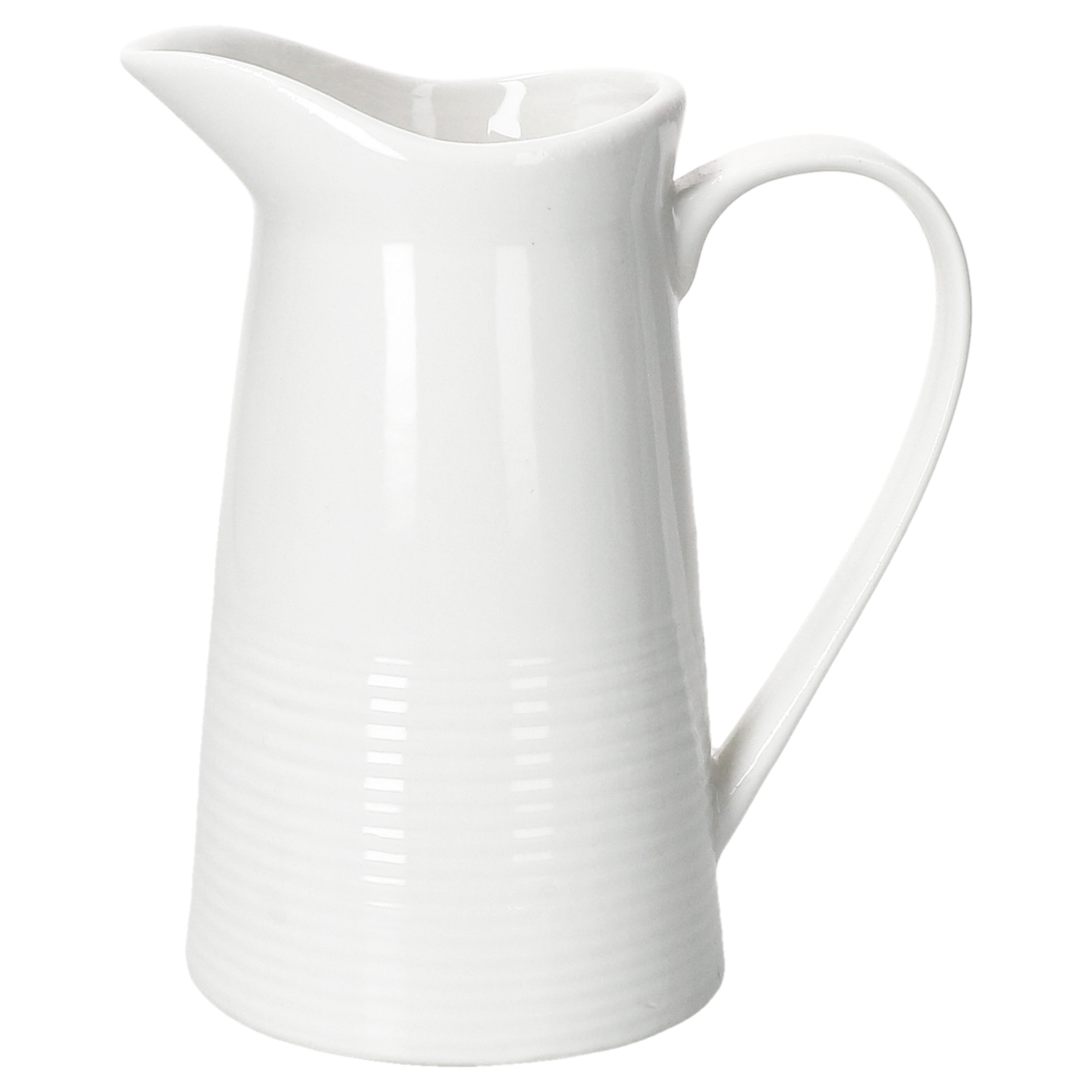 Milk Jug Creme 0.5l Stoneware Cream White Juice Carafe Soda Pitcher