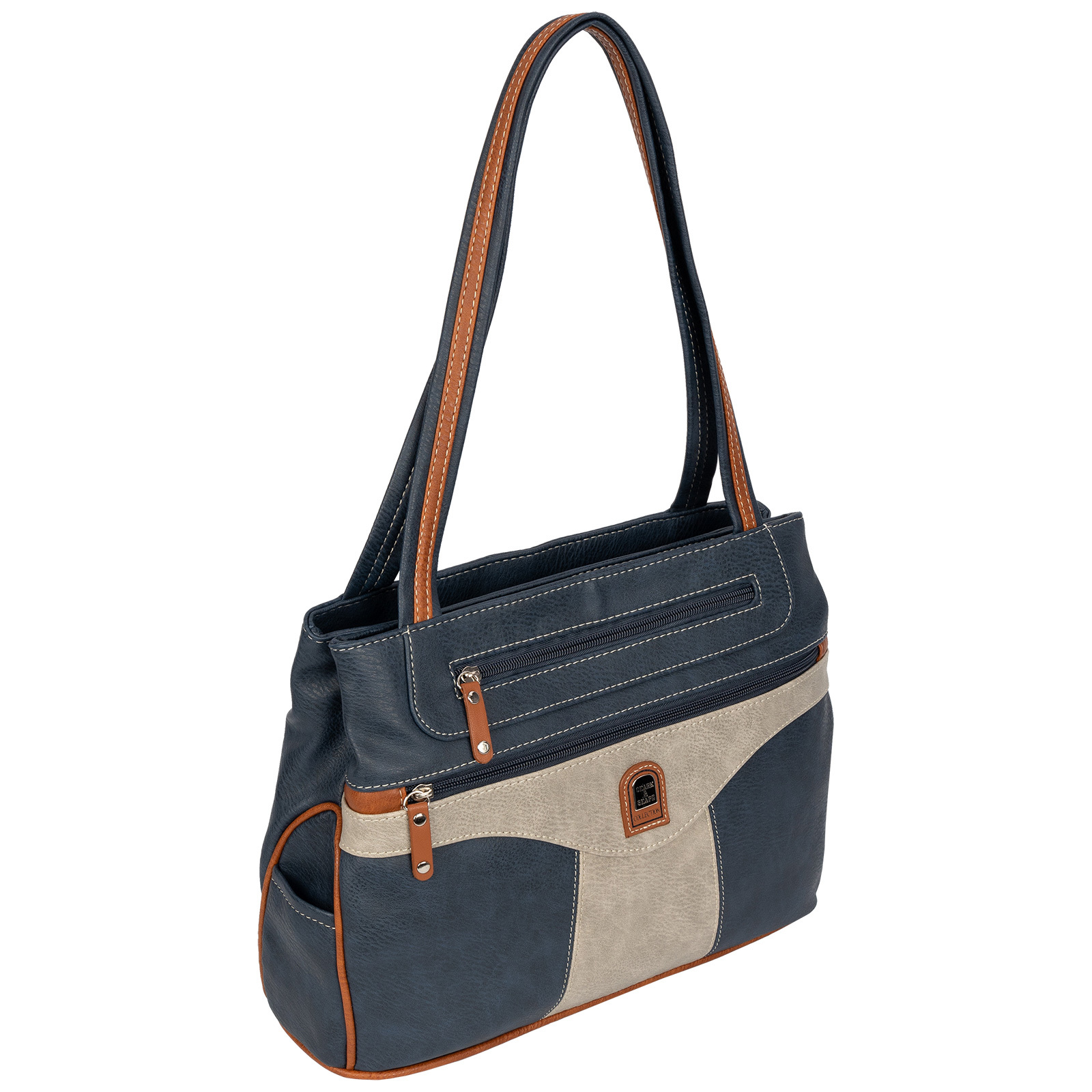 Image of Women' Handbag Shoulder Bag Crossbody Bag Shopper Top Handle Bag Crossover Bag Leather Look Blue-gray