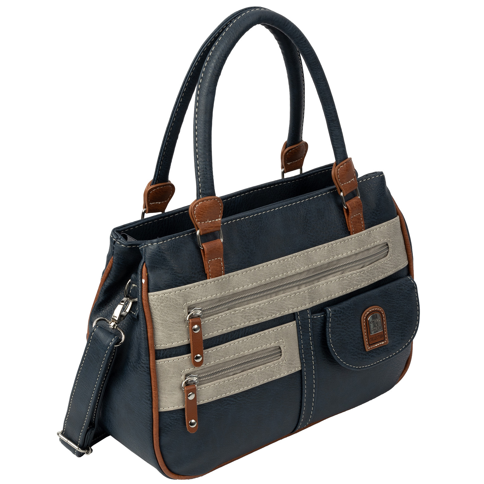 Image of Women's Handbag Shoulder Bag Crossbody Bag Crossover Bag Leather Look Blue-gray