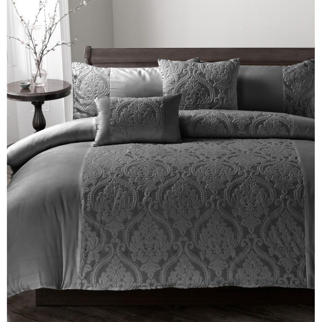 TEMU Damask Velvet Duvet Cover Set – Luxury Soft Velvet Fabric With Elegant Pattern, Warm And Cozy Bedding Set, Durable And