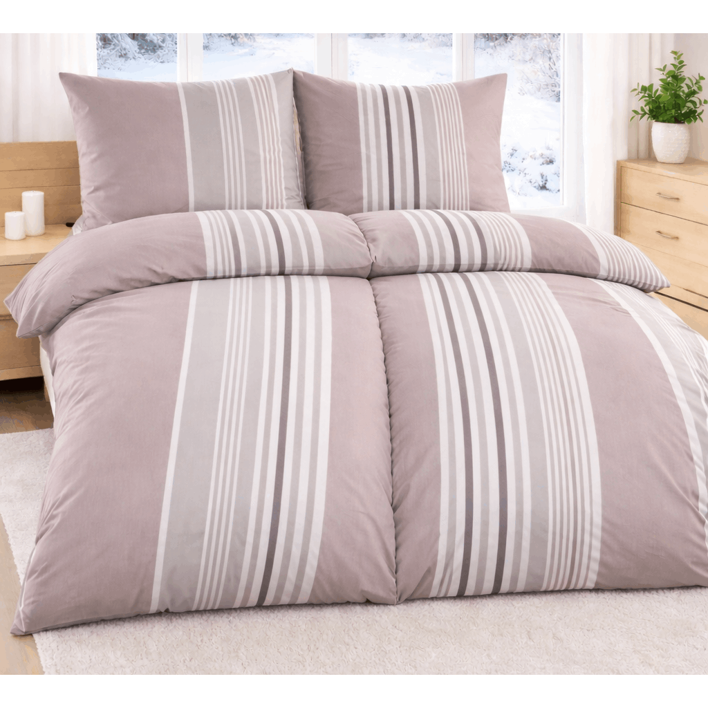 Image of 4-part Finebed Fine Cotton Set- & Fluffy, , 2x Duvet Cover 135x200 Cm + 2x Pillowcase 80x80
