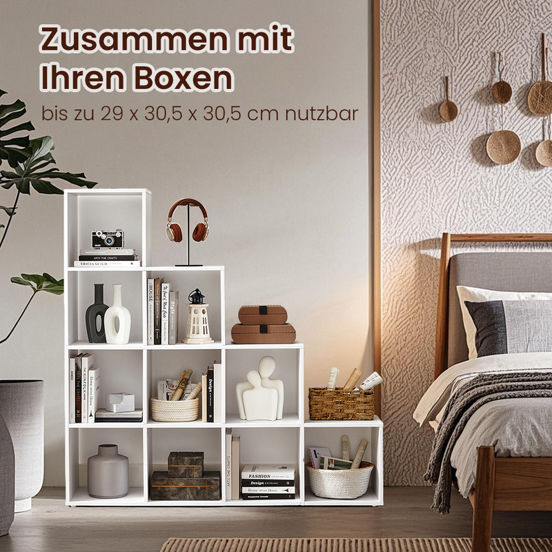 TEMU Display Shelf, Storage Shelf, Suitable For Presenting Decorative Items, Photos, And Plants. Open Shelf With Multiple Levels. Ideal For Living