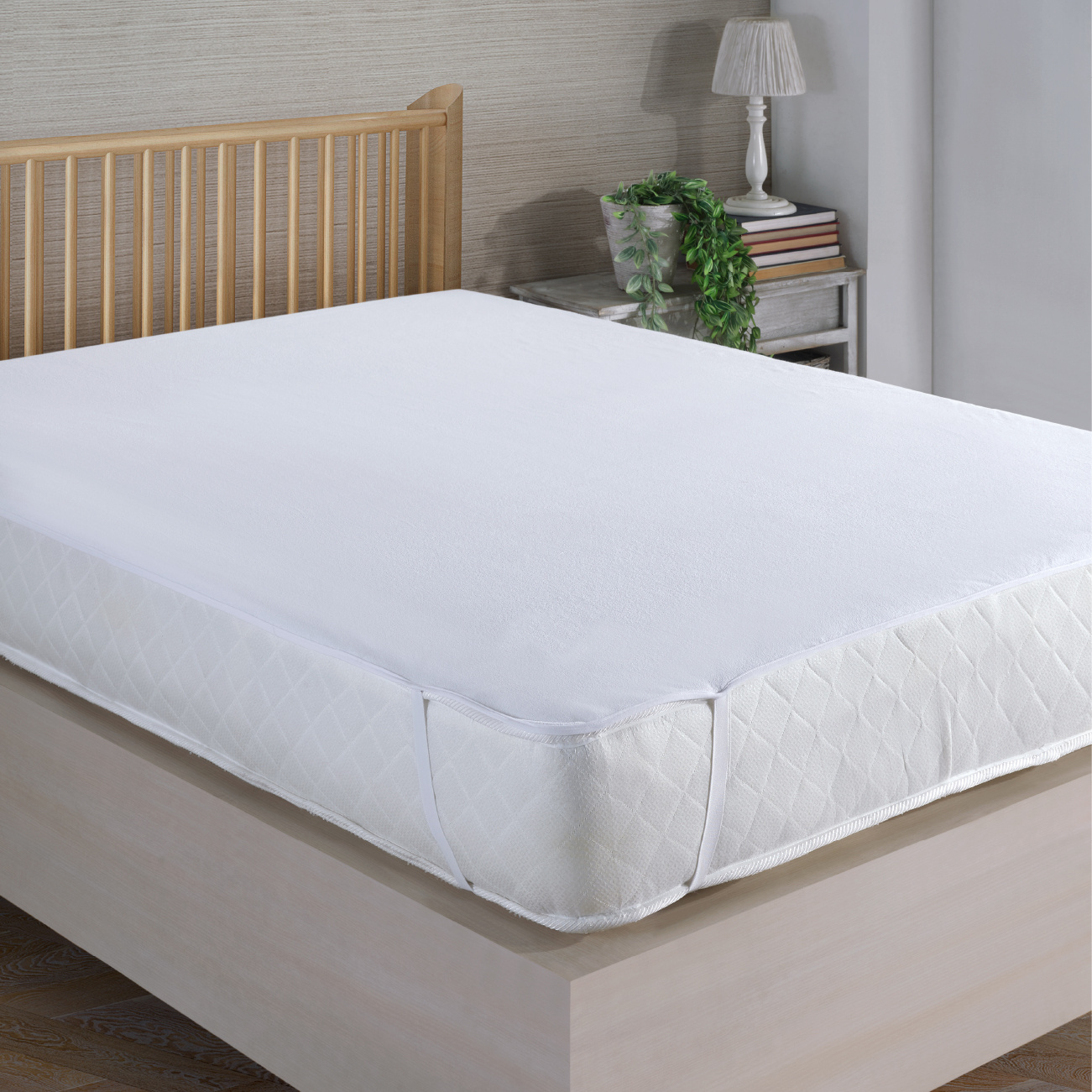 Image of Mattress Protector Waterproof And Breathable Made Of Mattress Protection, Moisture Protection Serves As A Mattress Topper, For Babies And Adults, With Elastic Rubber Band For Mattress Up To 25 Cm.