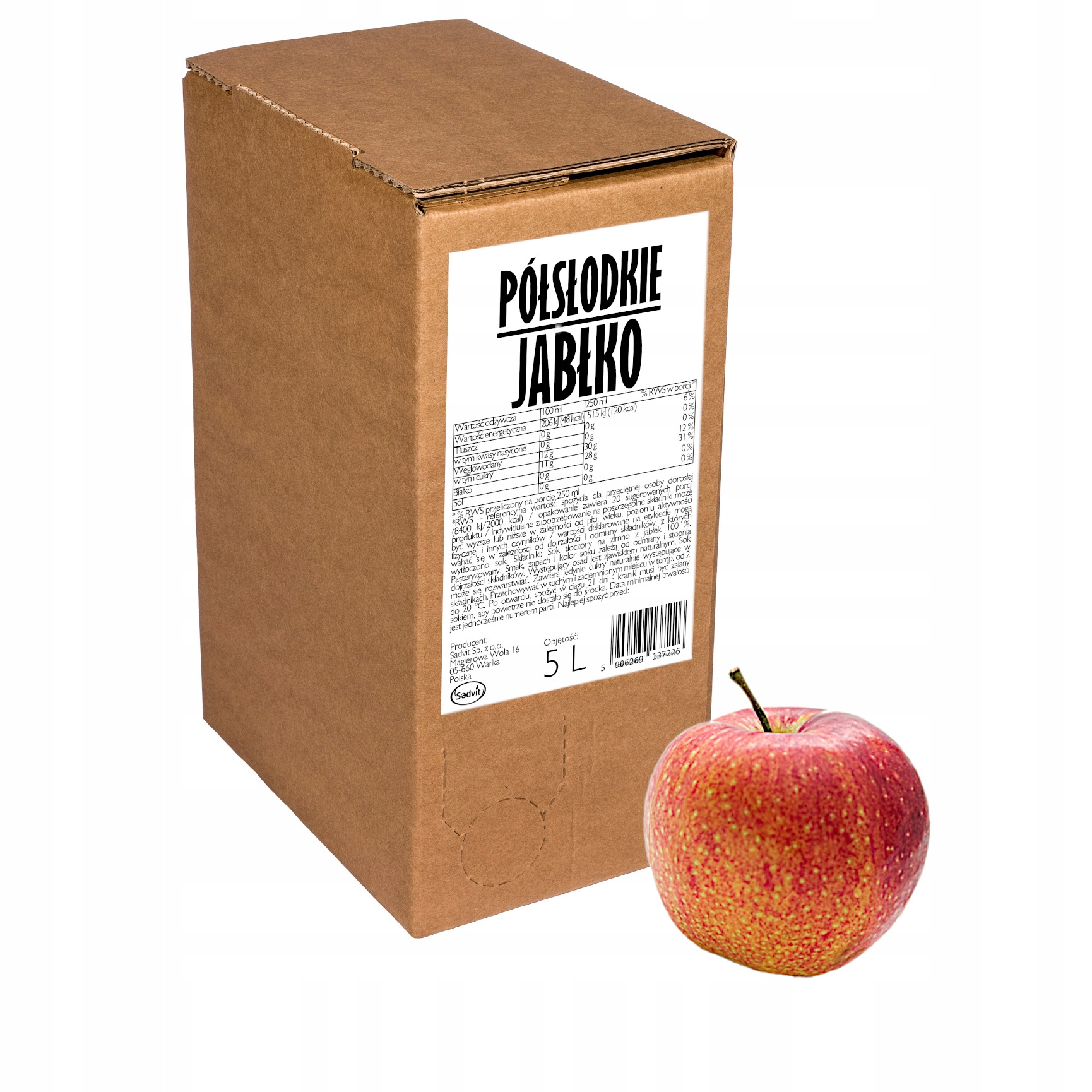 TEMU Juice 100% 5l Natural Polish Apples Nfc From Apples For Health 100% Perfect For Daily Consumption Healthy And Natural Drink Full Of Vitamins And