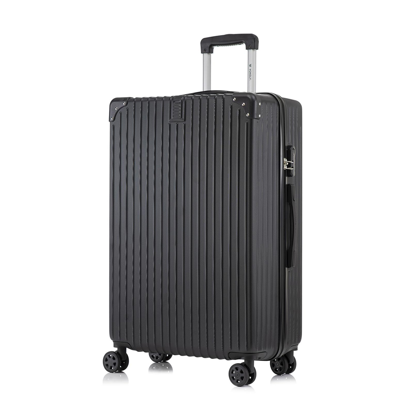 TEMU Valise de voyage sur roulettes, bagage à main à coque rigide pour cabine avec 4 roues à 360°, cadenas à combinaison, poignée ergonomique