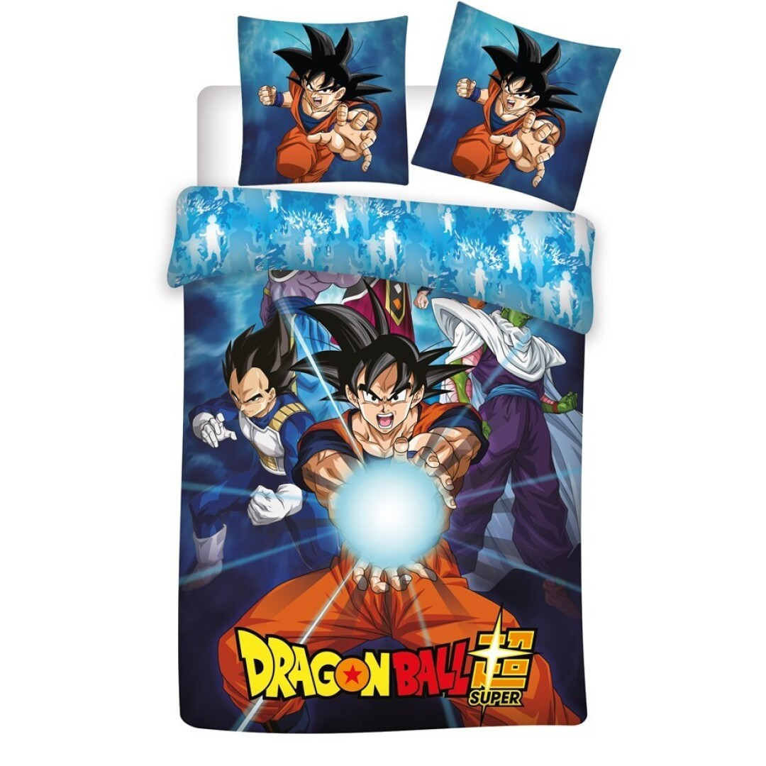 TEMU Juego de nórdica de Dragon Ball Z Goku - 1 nórdica de 140x200 cm + 1 de almohada de 63x63 cm, 100% poliéster