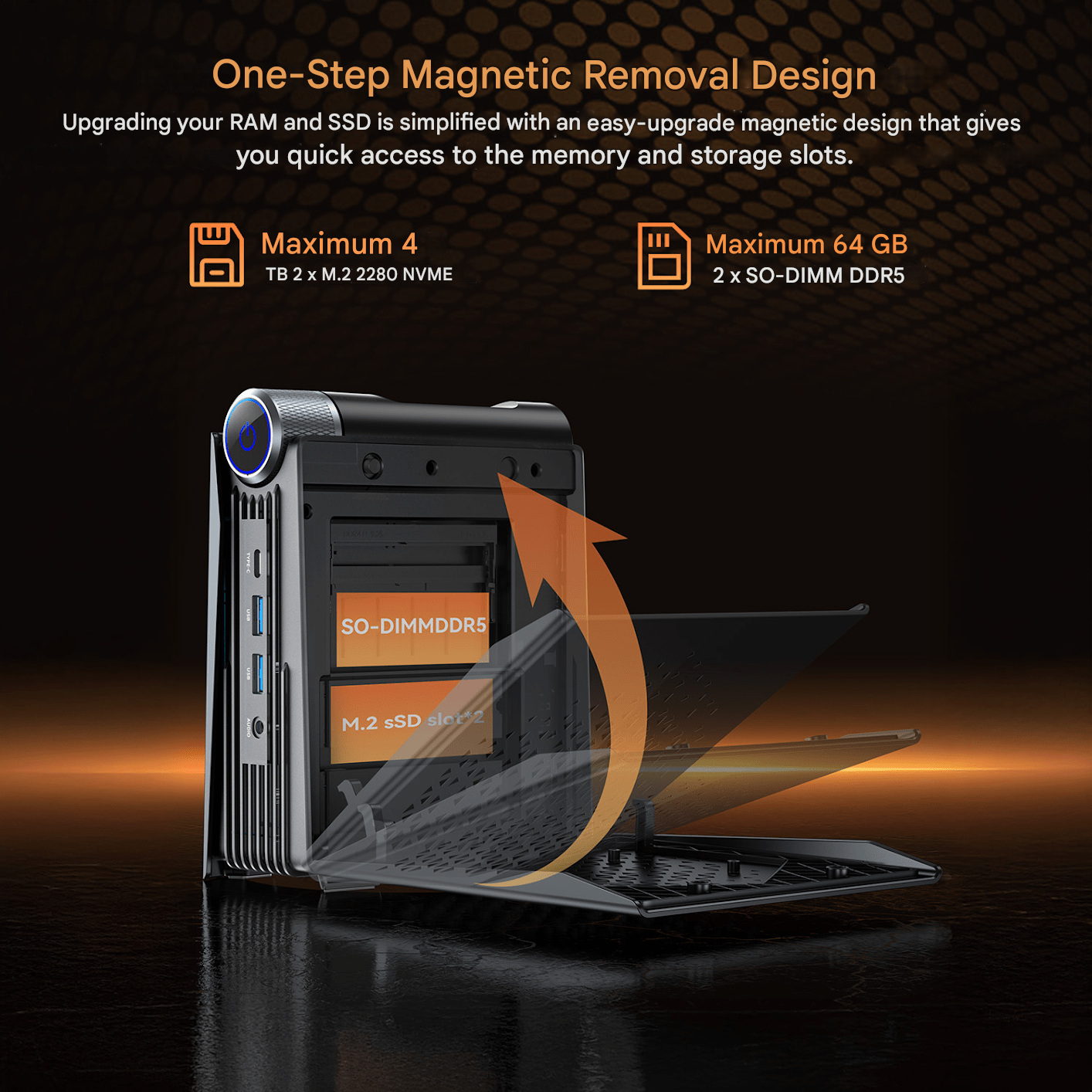 Mini Gaming PC AMD Ryzen 7 8T 16C DDR4 Mini Desktop Computer Mini PC Gaming 4K UHD RGB Lights 3 Adjustable Mode Display for Business