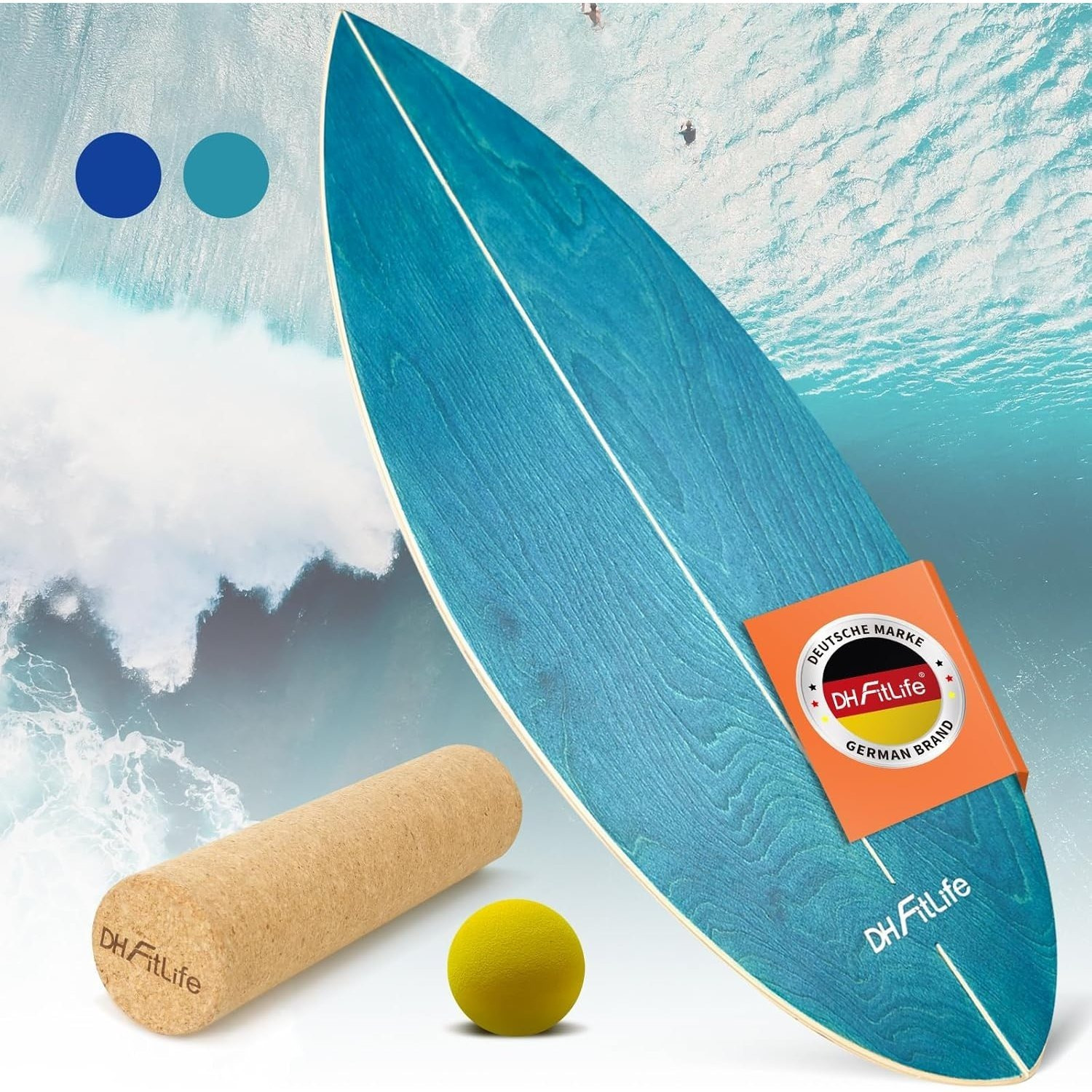 Balance Board | Indoor Surfboard With Rocker Shape | Wobble Board For Kids And Adults | Fun And Effective