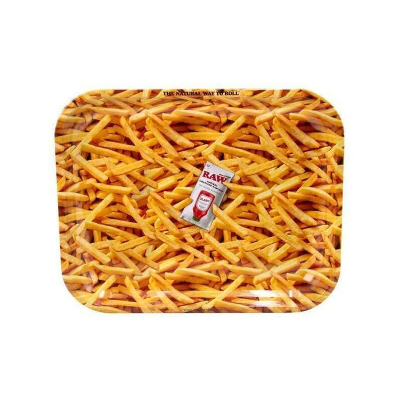 Metal Rolling Tray Table Fries 34 X 28 X 2.5cm