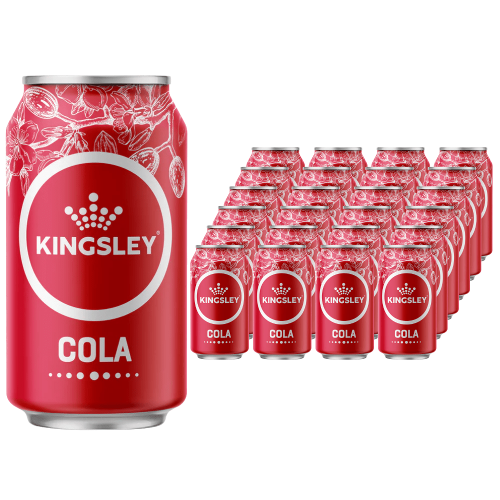 TEMU Kingsley Cola Cans - Pack Of 24 X 330ml - Refreshing Soft Drink