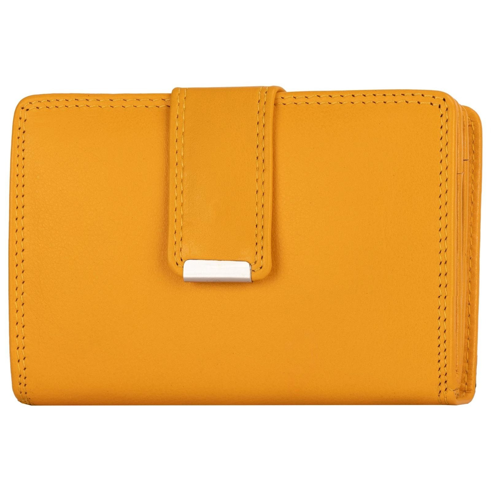 Women's Rfid Wallet, Genuine Cowhide Leather Purse, Yellow