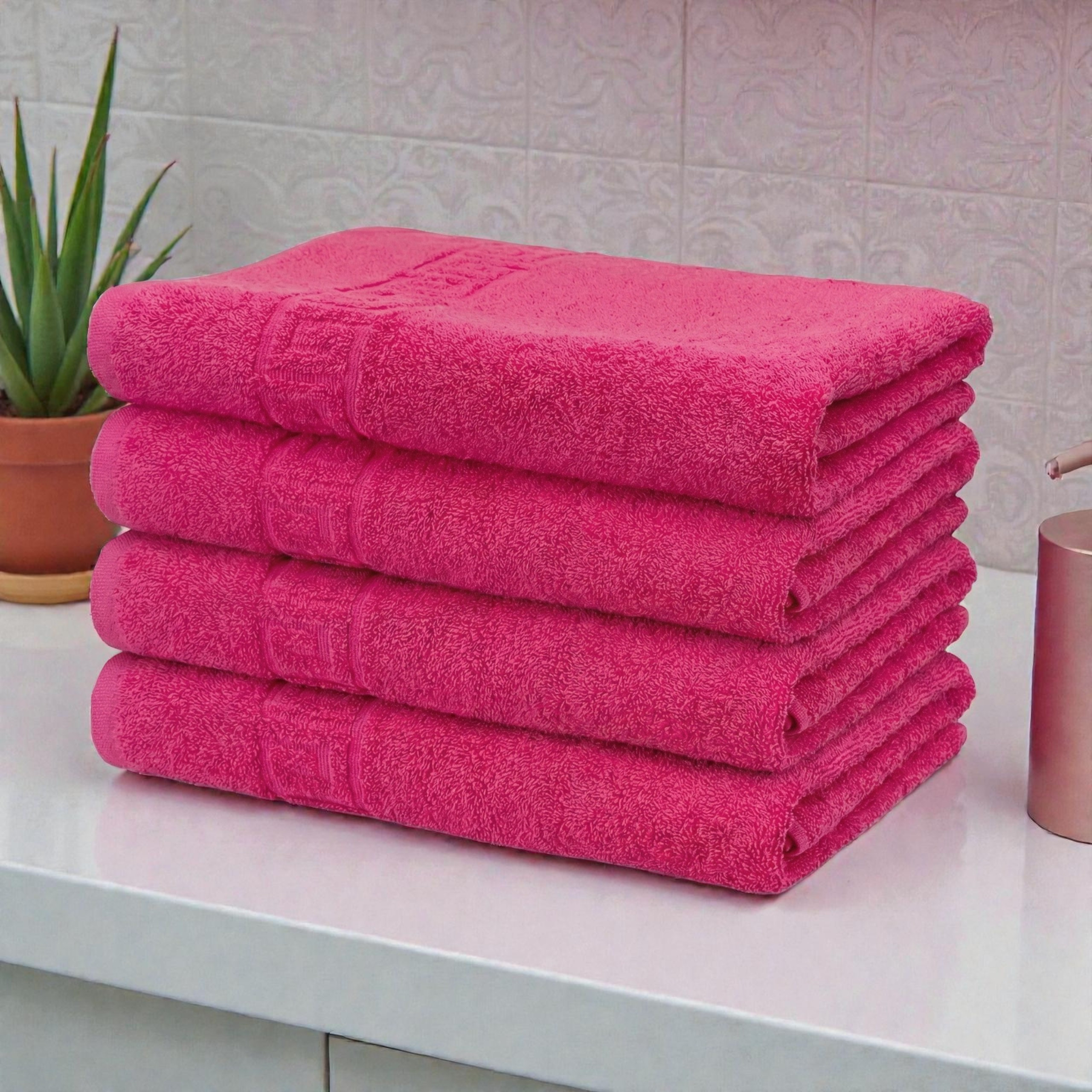 Image of 4pcs.towels With Greek Pattern 450 G/m² – 11 , High Absorbency, Dimensions: 40×70cm, 50×90cm, 70×140cm, 100x150cm – Ideal For Home And Hotels