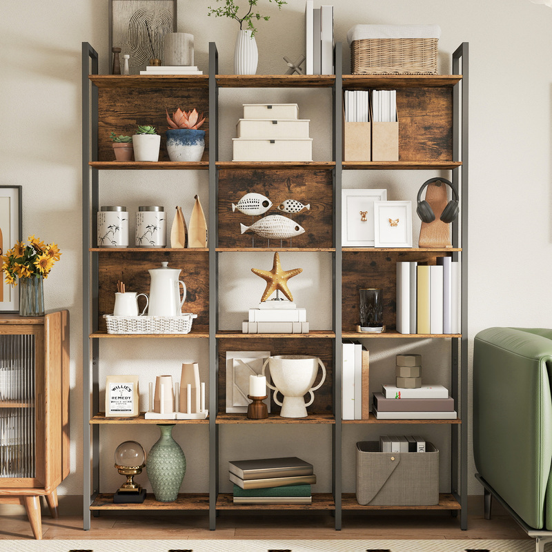 Image of Shelving Unit, Shelving Unit, Stable , Freestanding, 6 Levels, Open Compartments, Bookshelf, Suitable For Corridors, Kitchens, Offices, 24 X 128 X 187.1 Cm, And .
