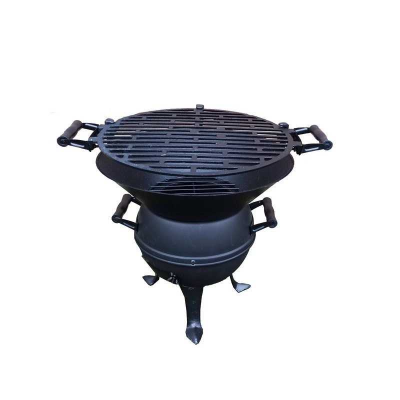 Image of Charcoal Grill 45 X 36 X 36 Cm, Round Grill With 35 Cm Grill Grate, Charcoal Grill, Portable Grill For Camping, Garden, And Patio Use