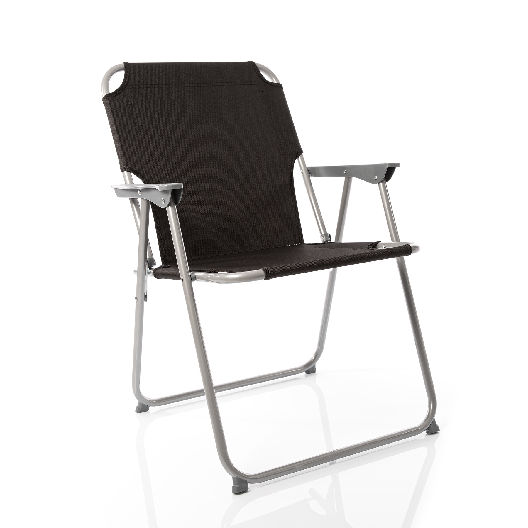 Image of Bigdean Folding Chair Black - Camping Chair, Folding Stool, Fishing Chair, Sturdy & Foldable, Supports Up To 120kg