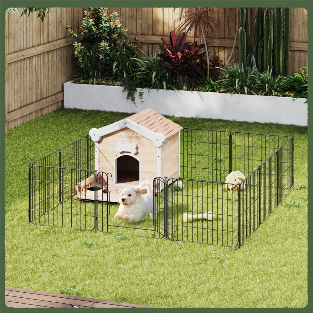 Image of Costoffs Enclosure Barrier For Pets 50 Cm/60 Cm/80 Cm H Foldable Enclosure Made Of 8/16 Grid Elements Outdoor Enclosure Dog Barrier For Pets