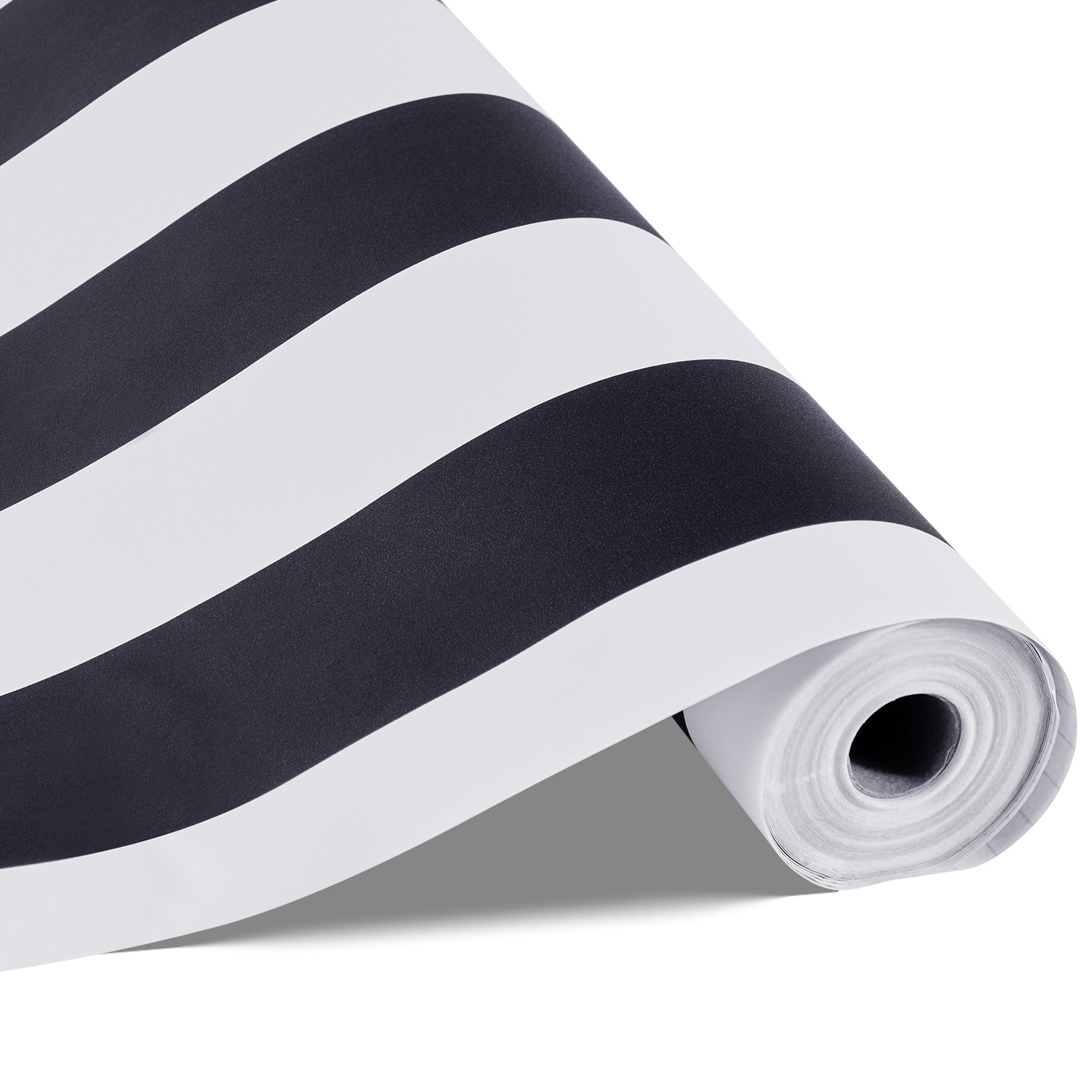 Image of Vevor Peel And Stick Wallpaper, 45cm X 15m Contact Paper Black White Modern Geometric Self Adhesive, Easy To Decorative Vinyl Roll For Bedroom Kitchen Office Bathroom