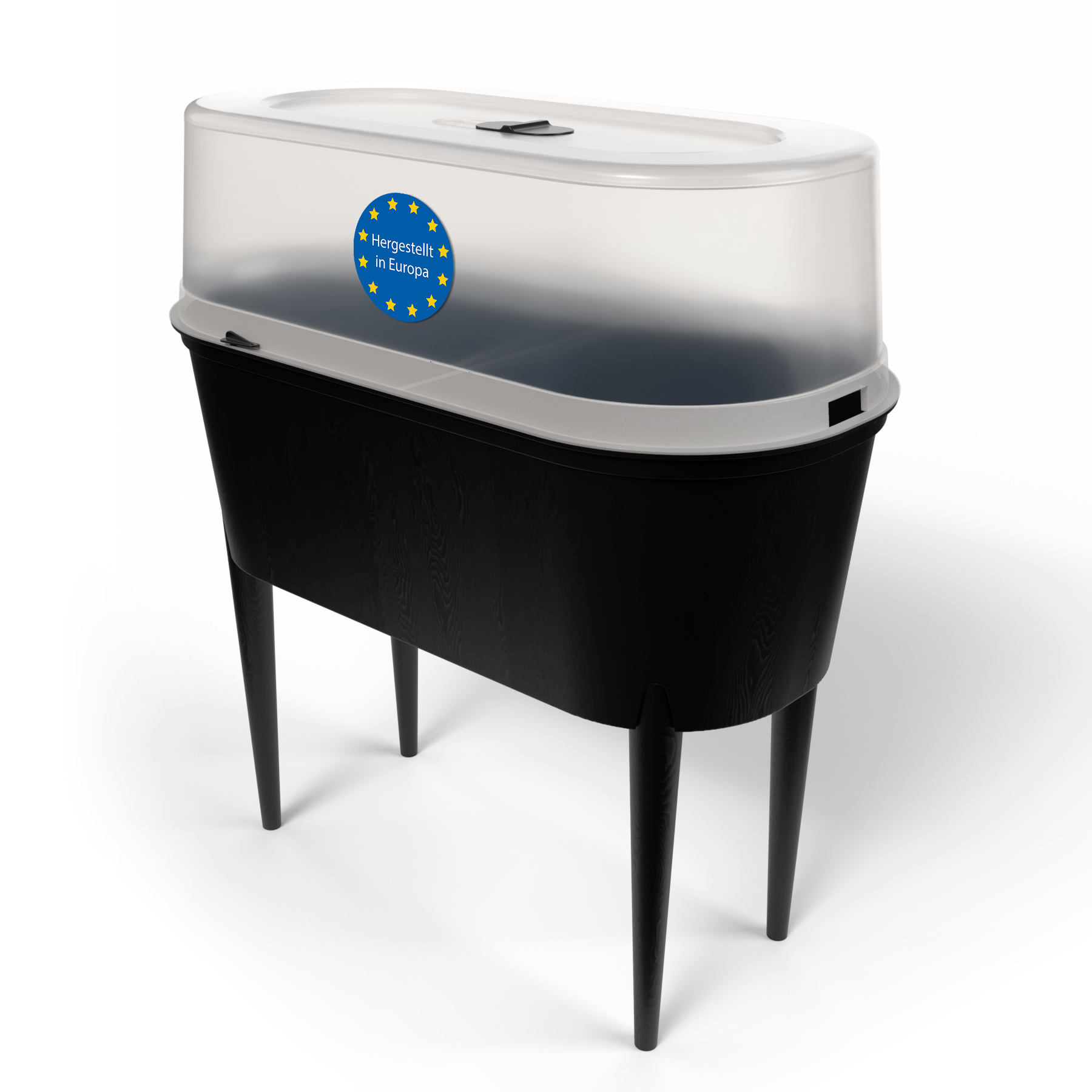 Big High Bed Balcony With Removable Legs Made Of Plastic Cover